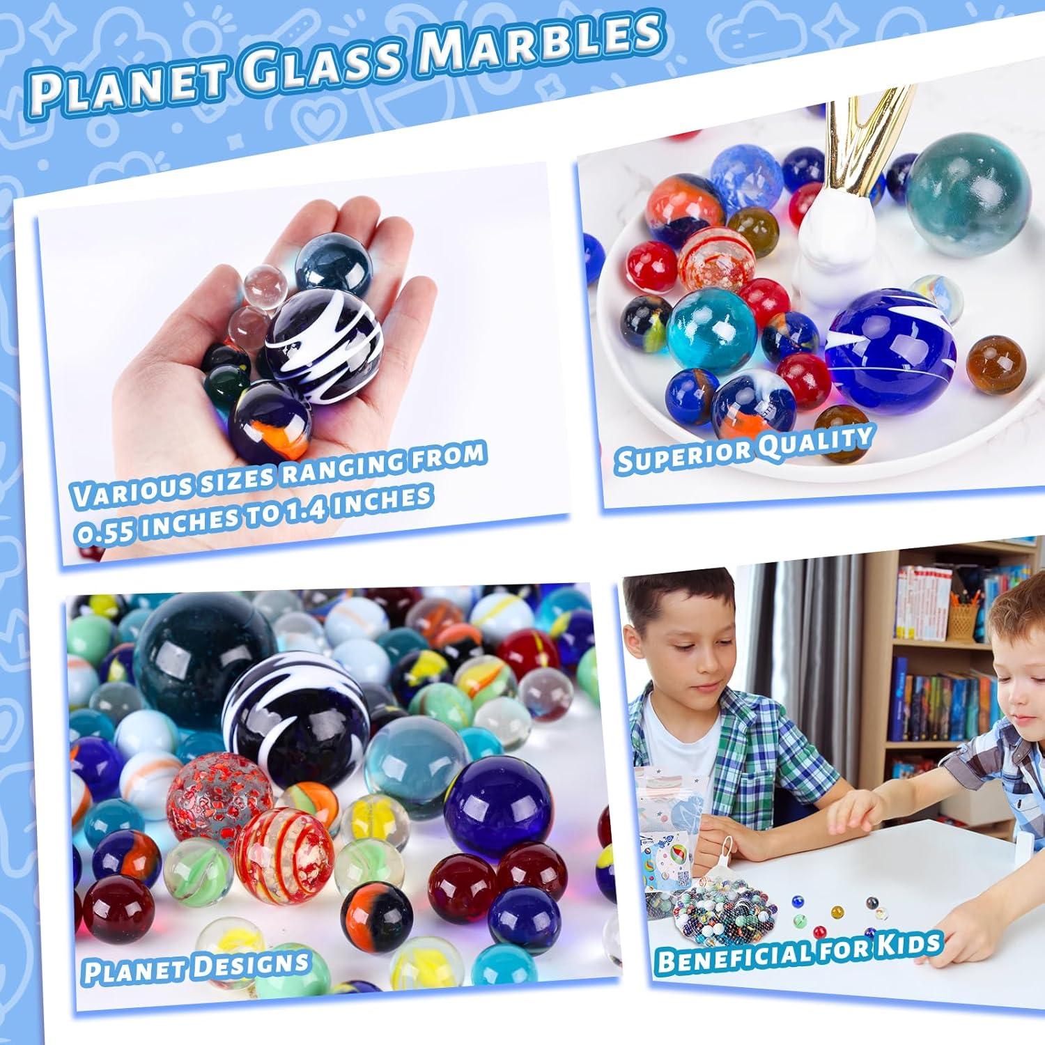 Juego de Canicas LOVESTOWN 180 Piezas Vidrio Decorativas