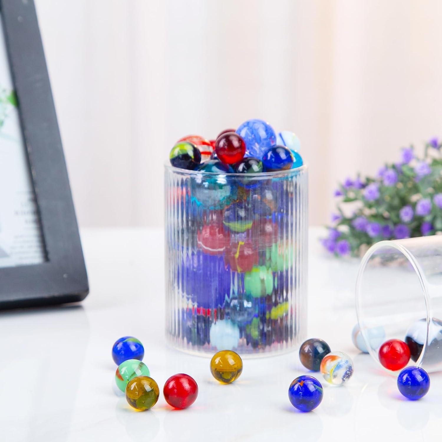 Juego de Canicas LOVESTOWN 180 Piezas Vidrio Decorativas