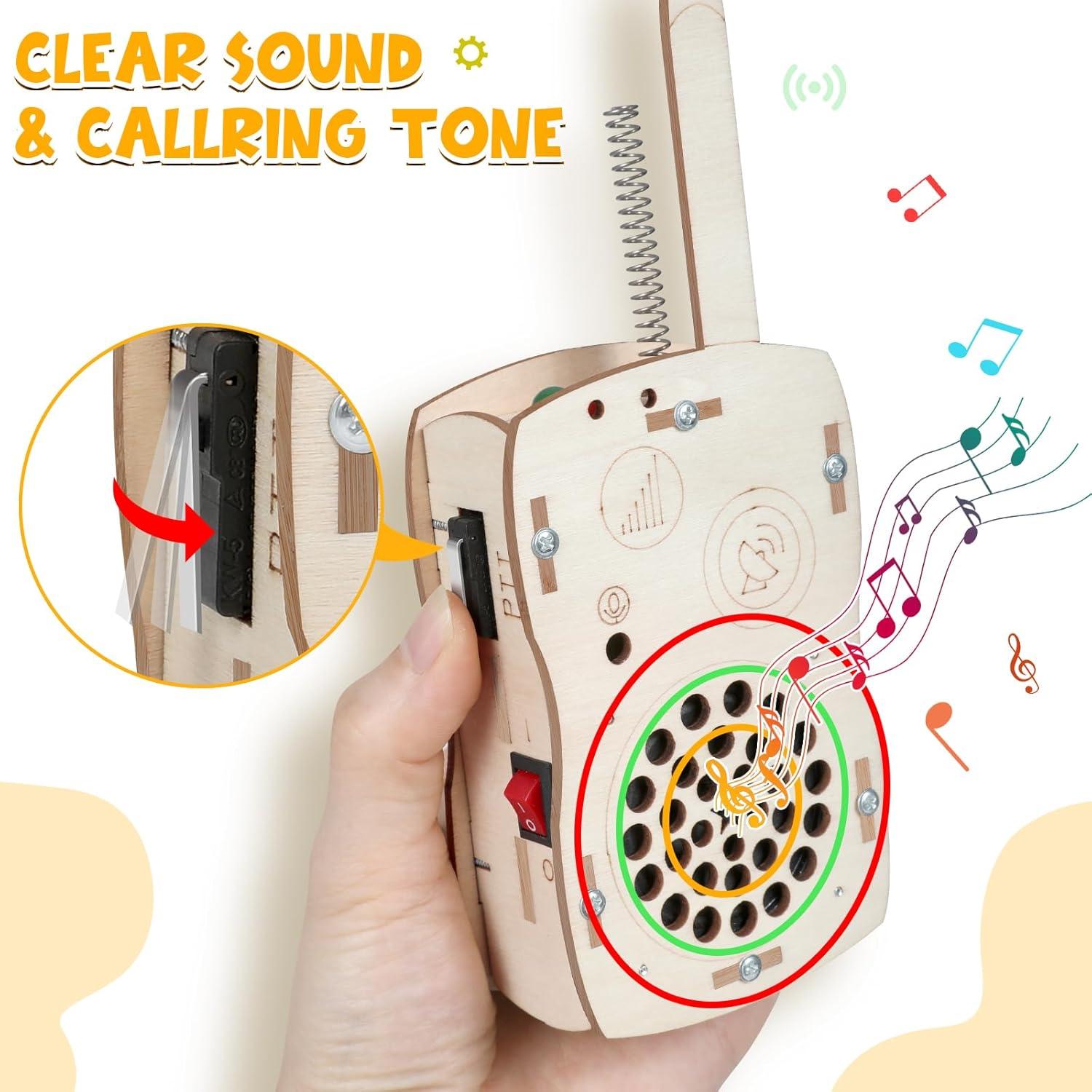 Walkie Talkies STEM Yuanyi para Niños 8-12 Años Kit Electrónica