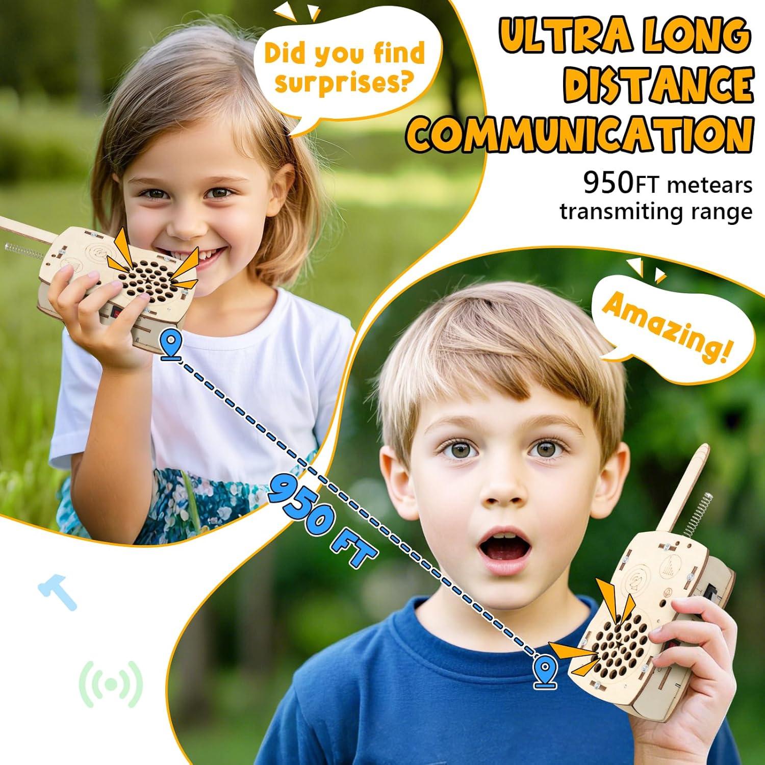 Walkie Talkies STEM Yuanyi para Niños 8-12 Años Kit Electrónica