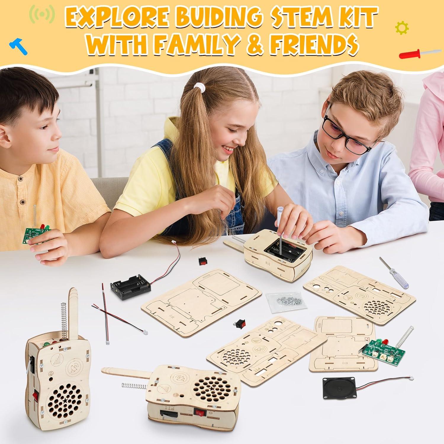 Walkie Talkies STEM Yuanyi para Niños 8-12 Años Kit Electrónica