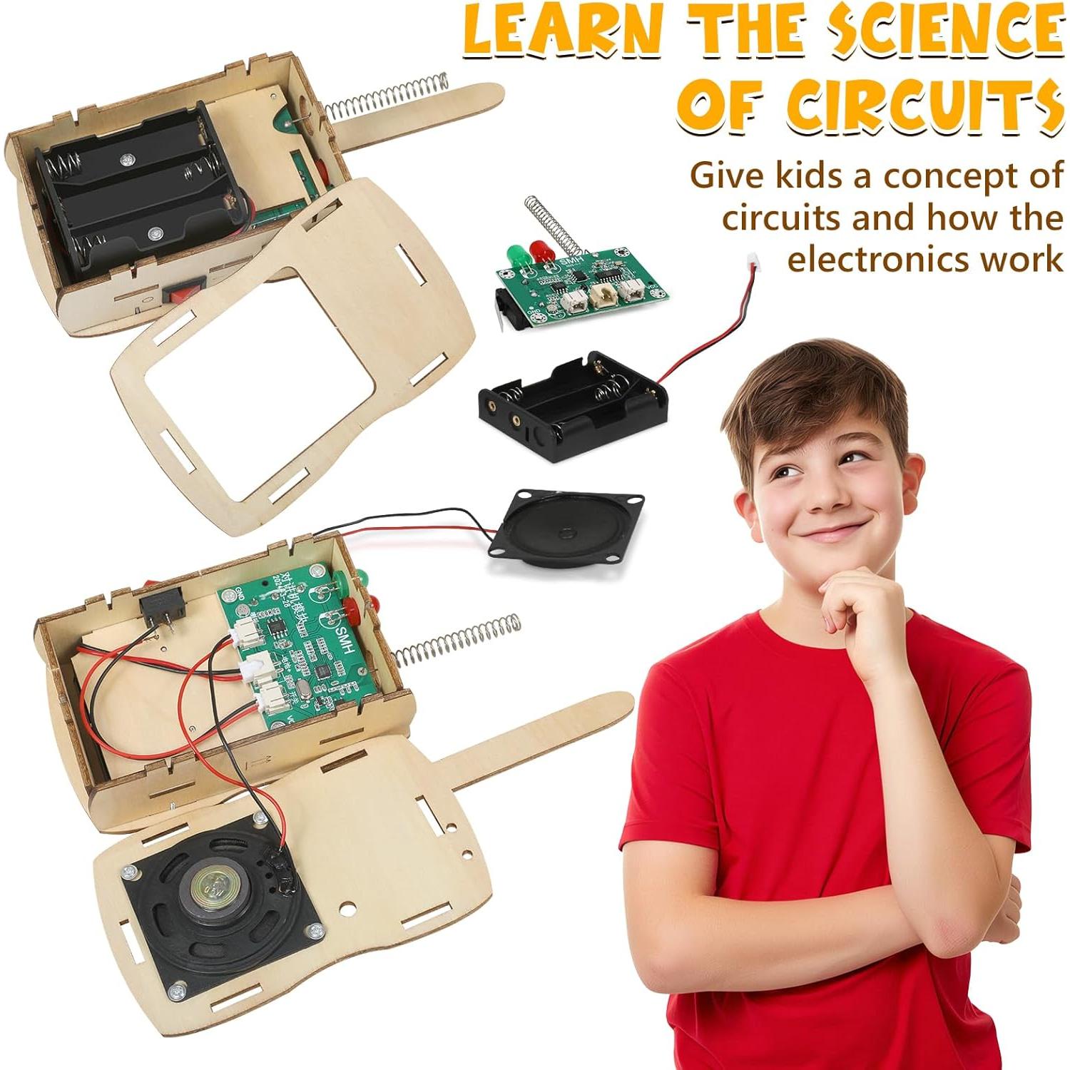 Walkie Talkies STEM Yuanyi para Niños 8-12 Años Kit Electrónica