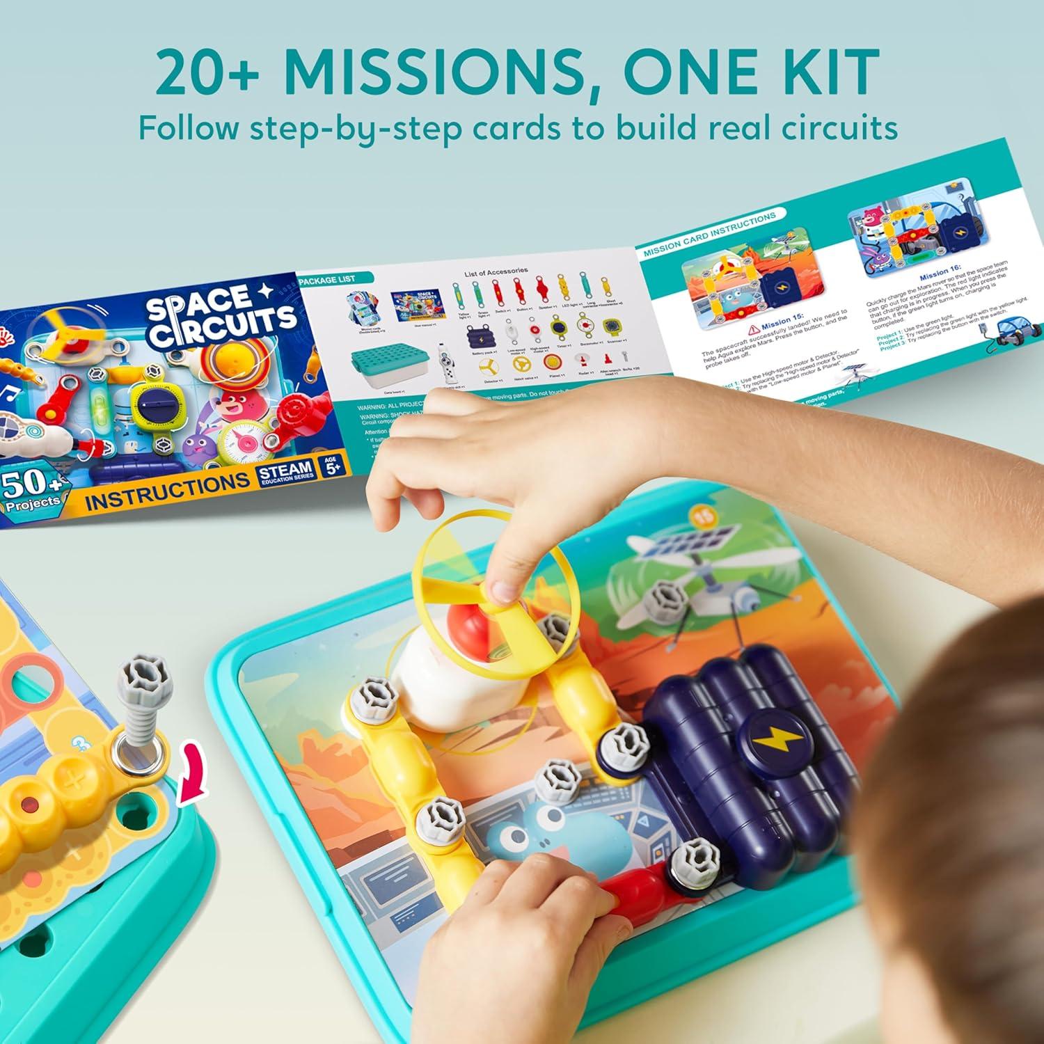 Klever Kits - Kit de Electrónica Espacial 50+ Proyectos STEM