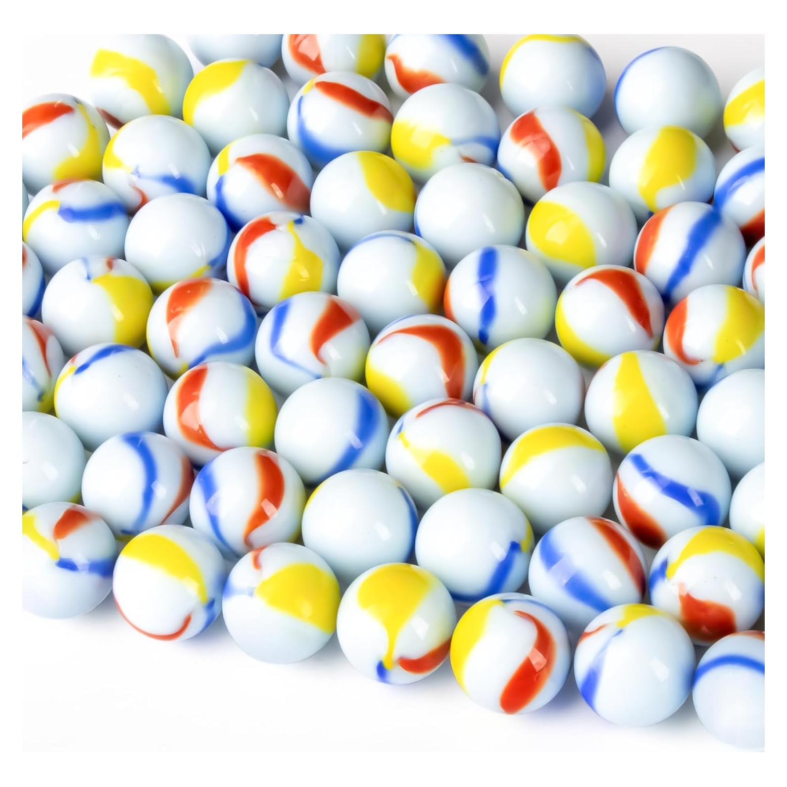 78 Canicas de Vidrio WRM-WhiteMarble 16mm para Juegos