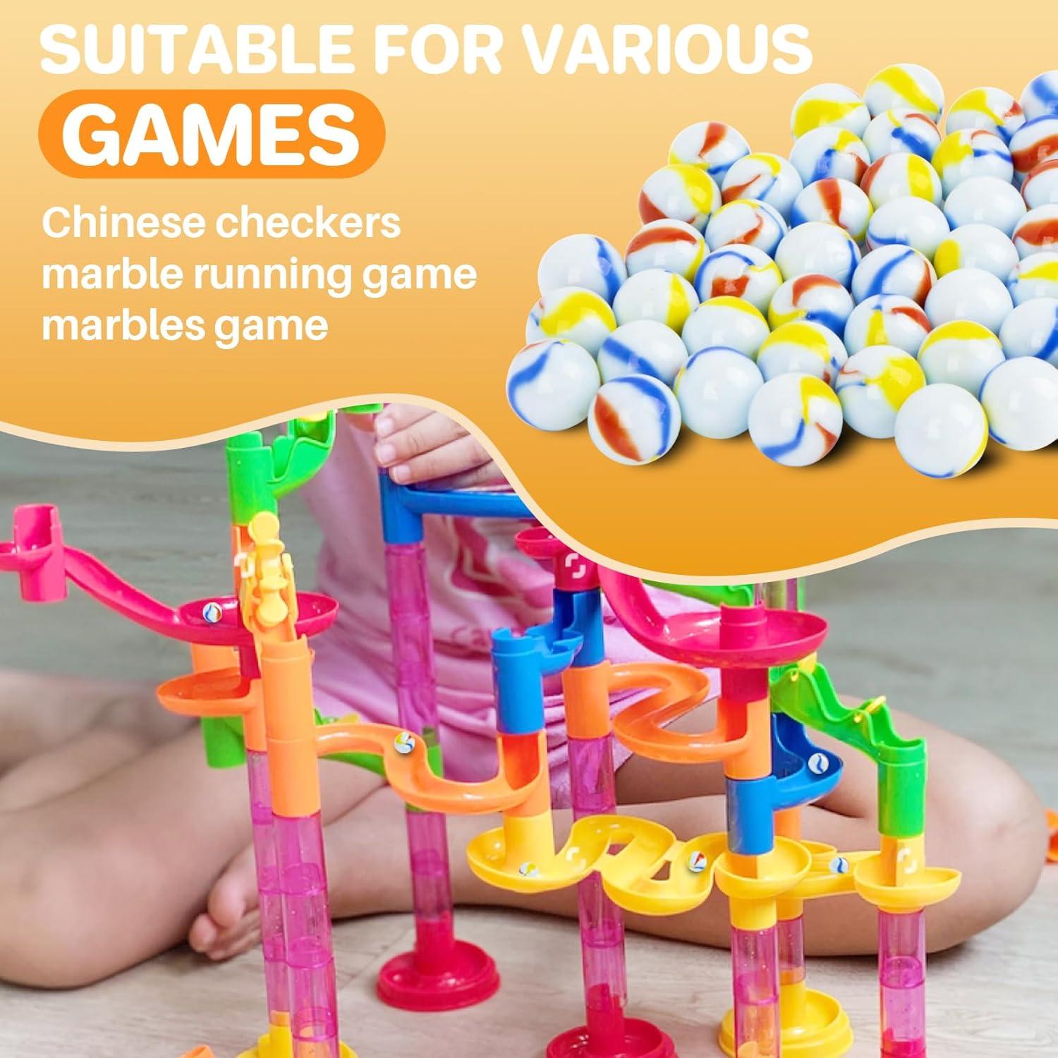 78 Canicas de Vidrio WRM-WhiteMarble 16mm para Juegos