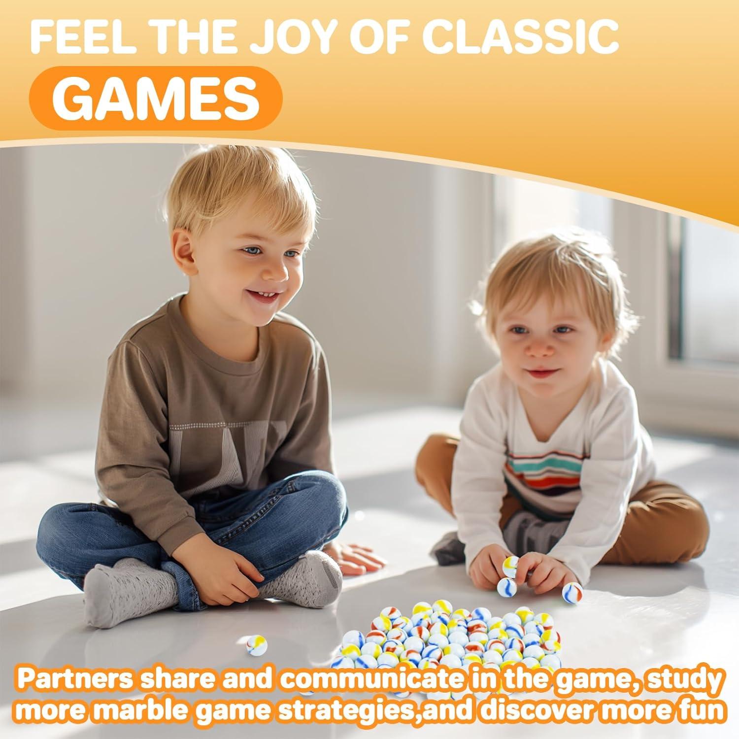 78 Canicas de Vidrio WRM-WhiteMarble 16mm para Juegos