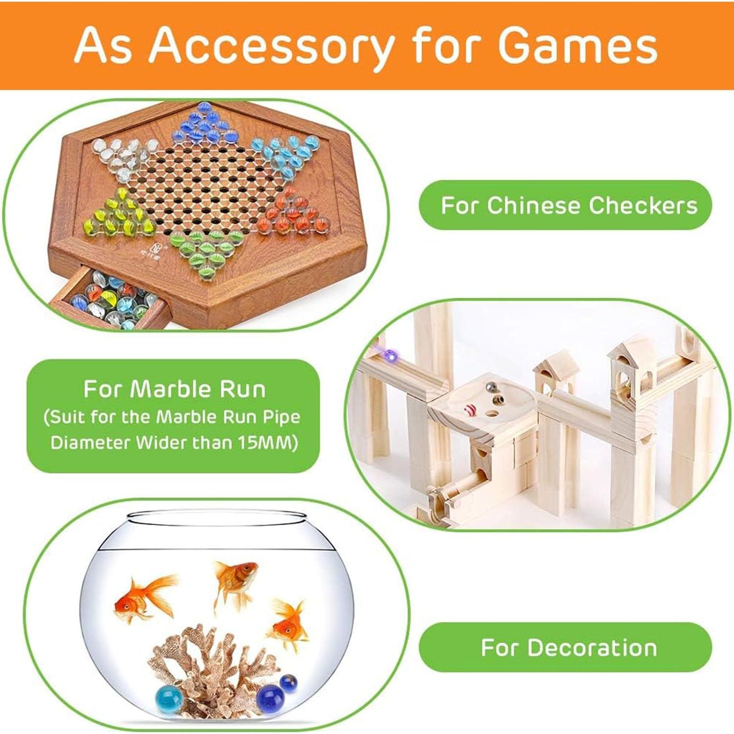 Canicas de Vidrio 85PCS SallyFashion con Bolsa - Tamaños Variados