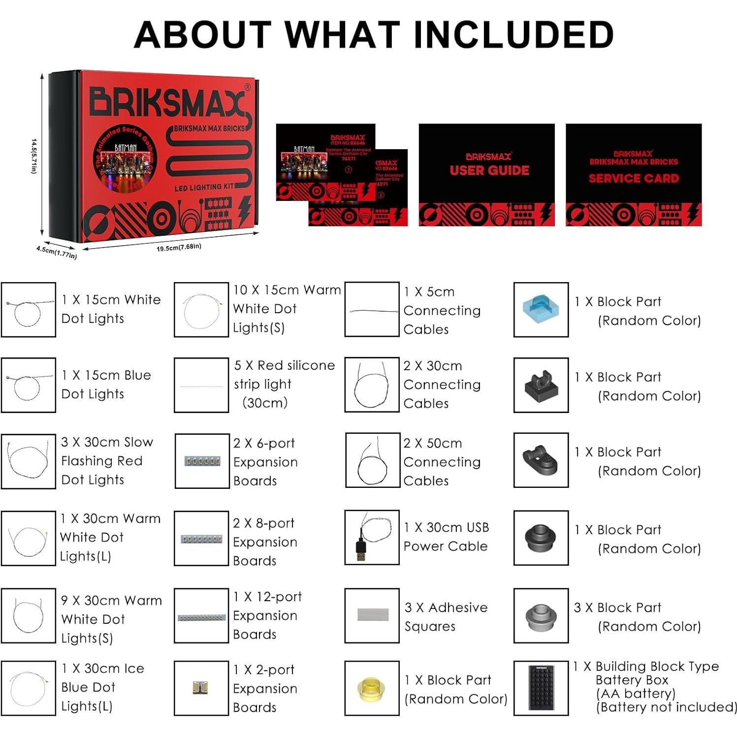 Kit de Luz LED BRIKSMAX para Lego 76271 Ciudad Gótica