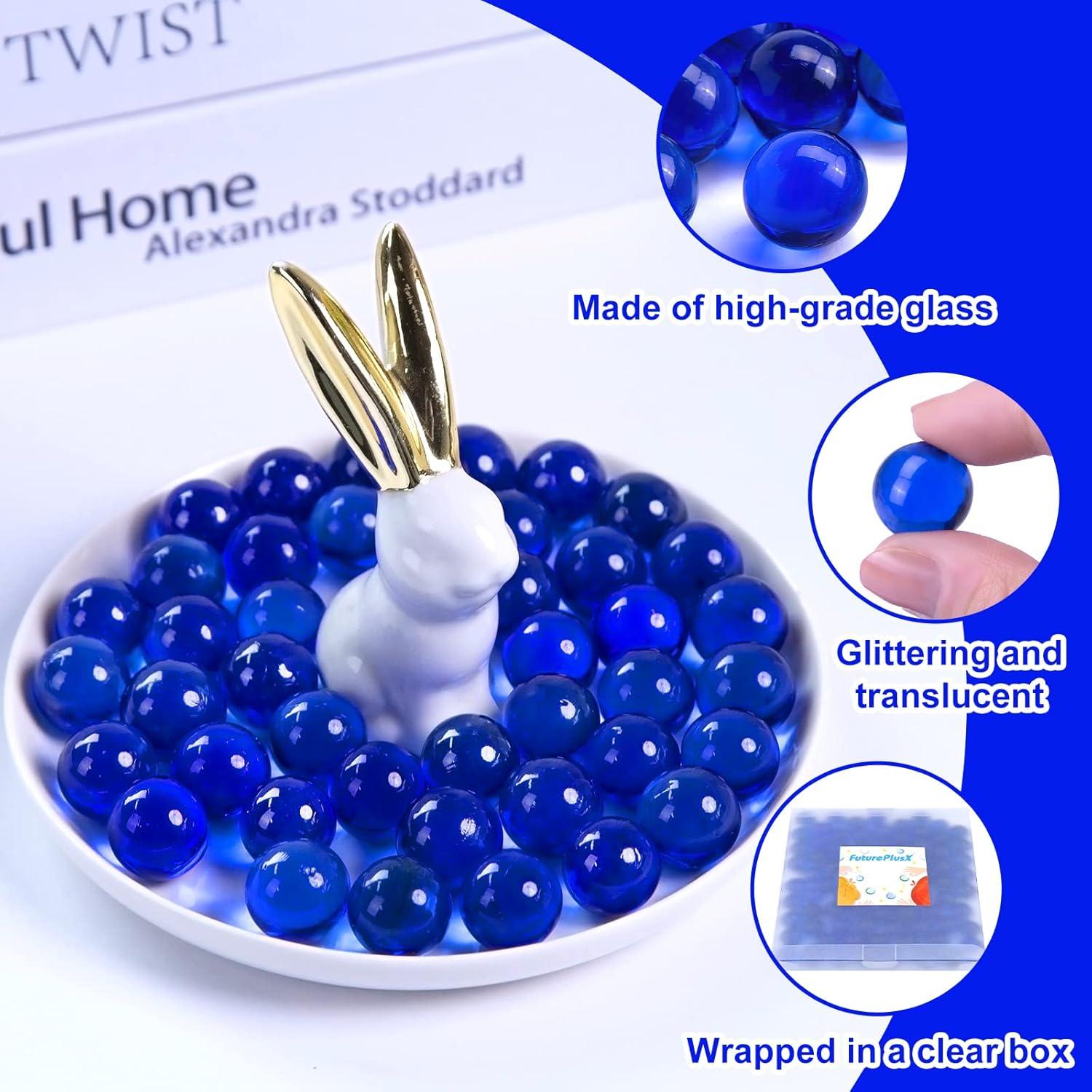 Canicas de Vidrio Azules FUTUREPLUSX 1.5 Tazas Decorativas