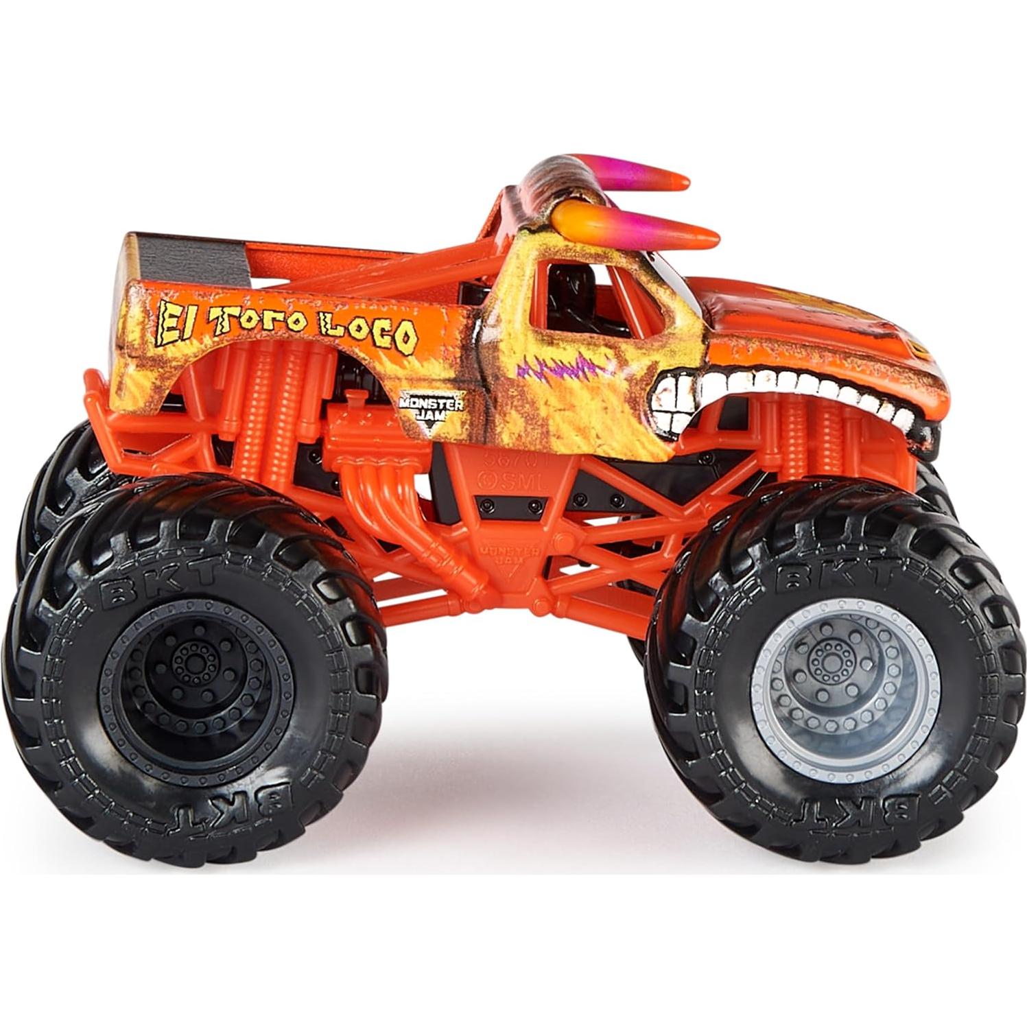 Camiones Monstruo Die-Cast 1:64 Monster Jam Grave Digger vs El Toro Loco
