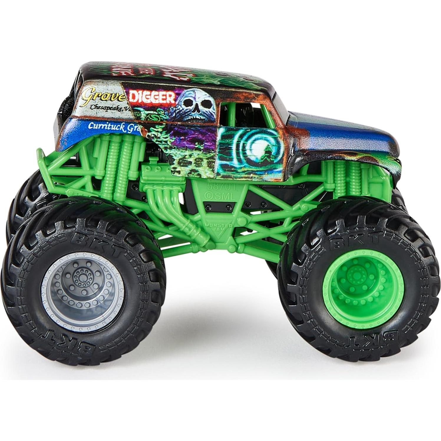 Camiones Monstruo Die-Cast 1:64 Monster Jam Grave Digger vs El Toro Loco