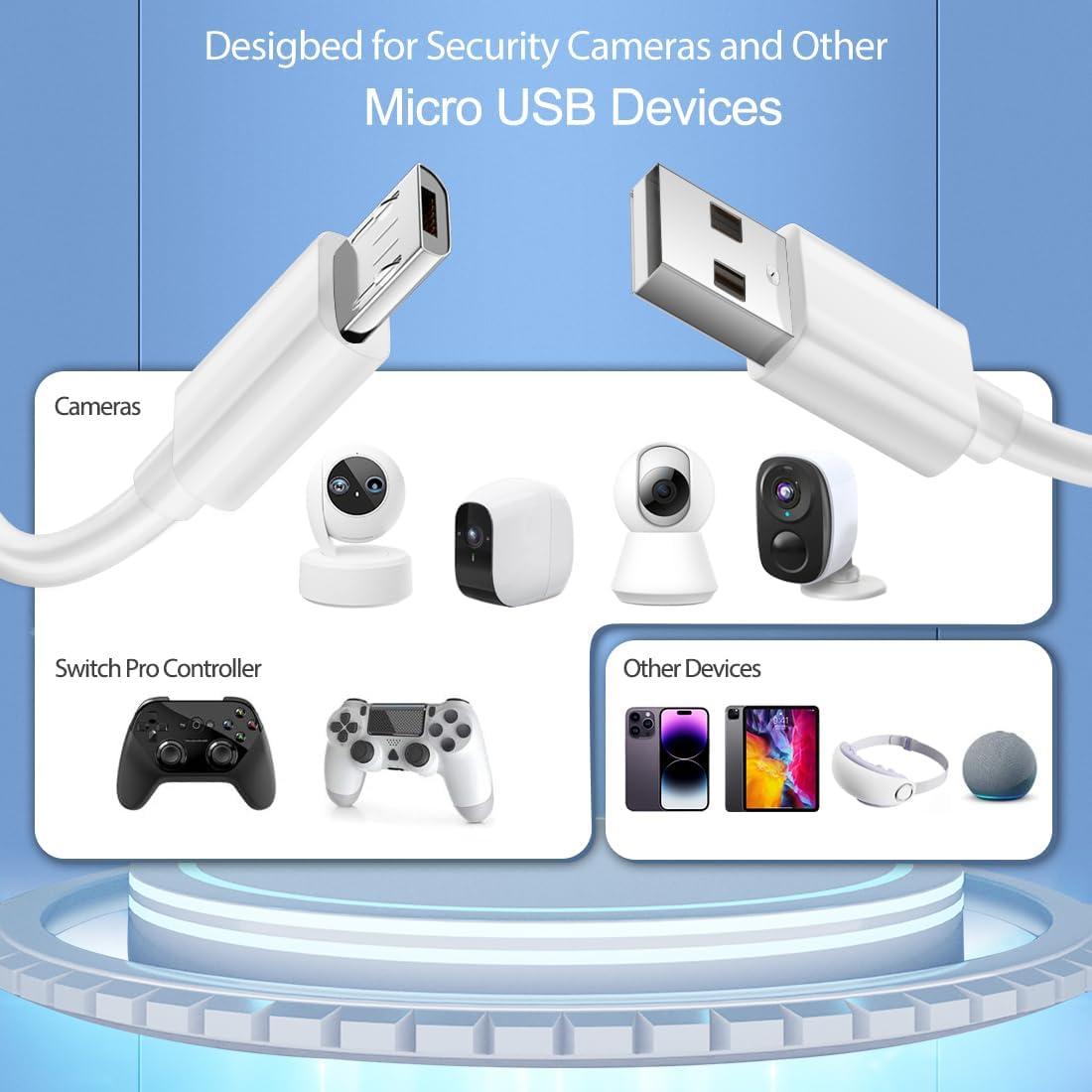 Cargador Micro USB SIOCEN con Cable 5m para Cámaras