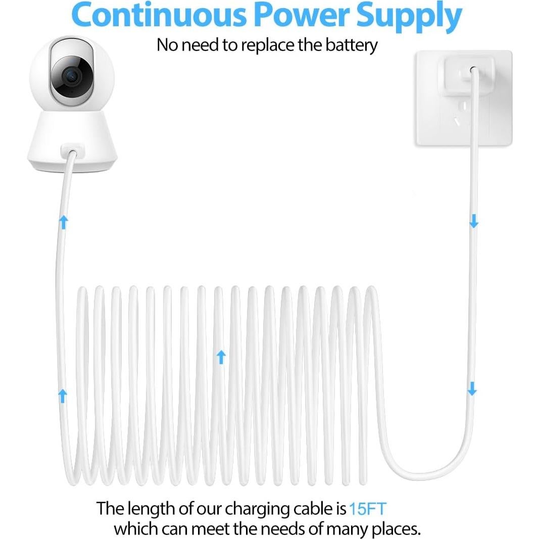 Cargador Micro USB SIOCEN con Cable 5m para Cámaras