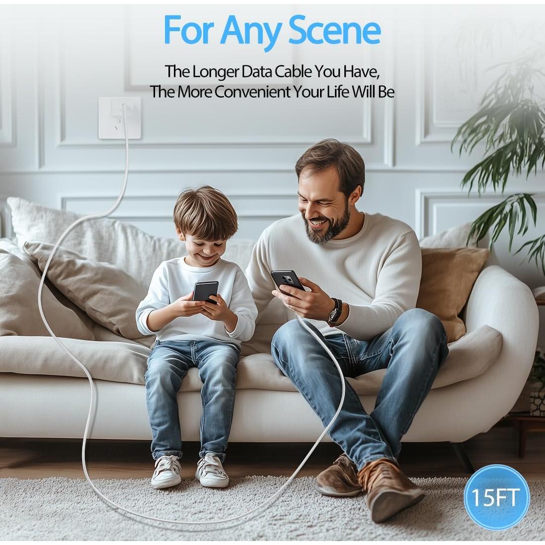 Cargador Micro USB SIOCEN con Cable 5m para Cámaras