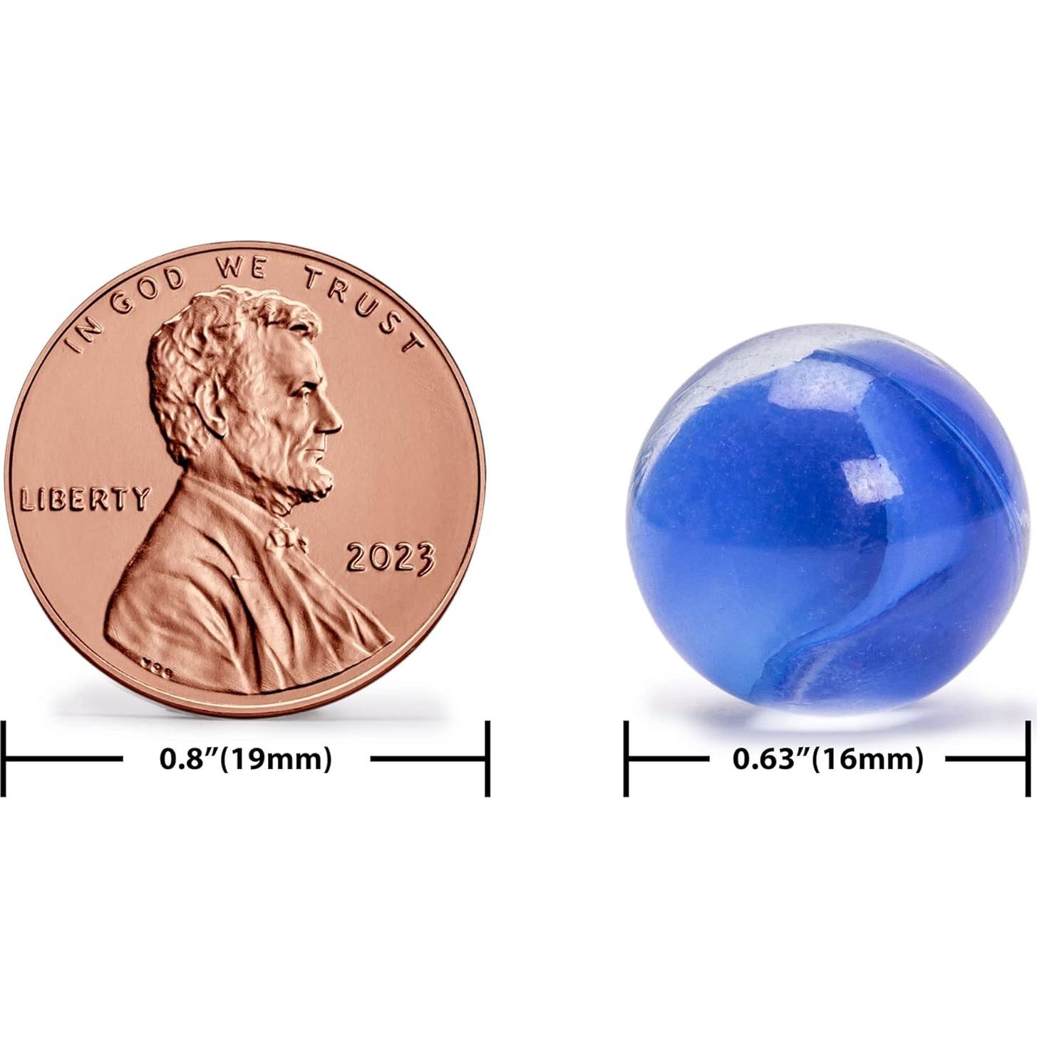 Canicas de Vidrio Importaciones Yellow Mountain 60 Piezas 16mm