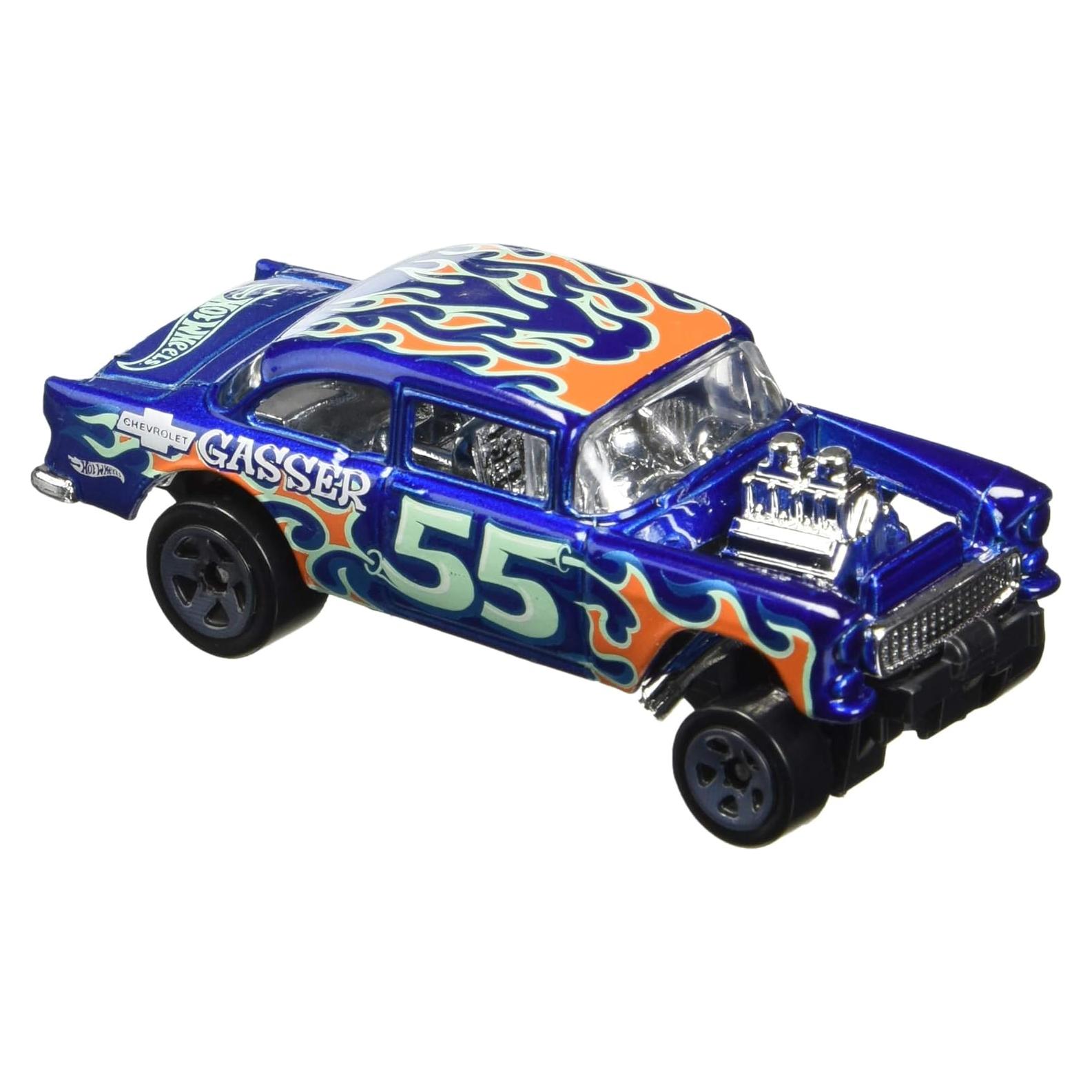 Hot Wheels 2017 HW Flames '55 Chevy Bel Air Gasser Azul