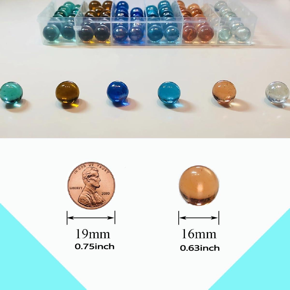 72 Canicas de Vidrio UNCOJOY en 6 Colores para Juegos