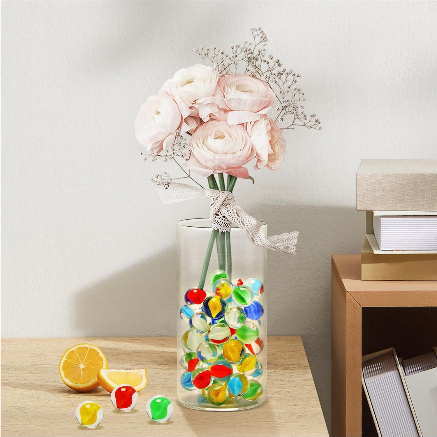 60 Canicas de Vidrio XXUOD 1.60 cm Ojo de Gato Colores