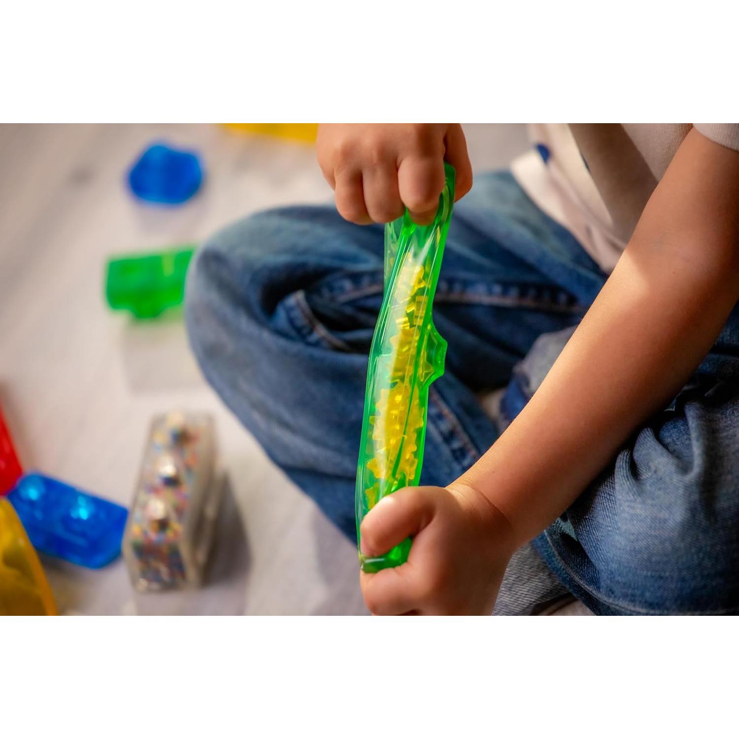 Jelly Blox Stash 'N Stack 2-en-1 Caja de Almacenamiento 30 Bloques