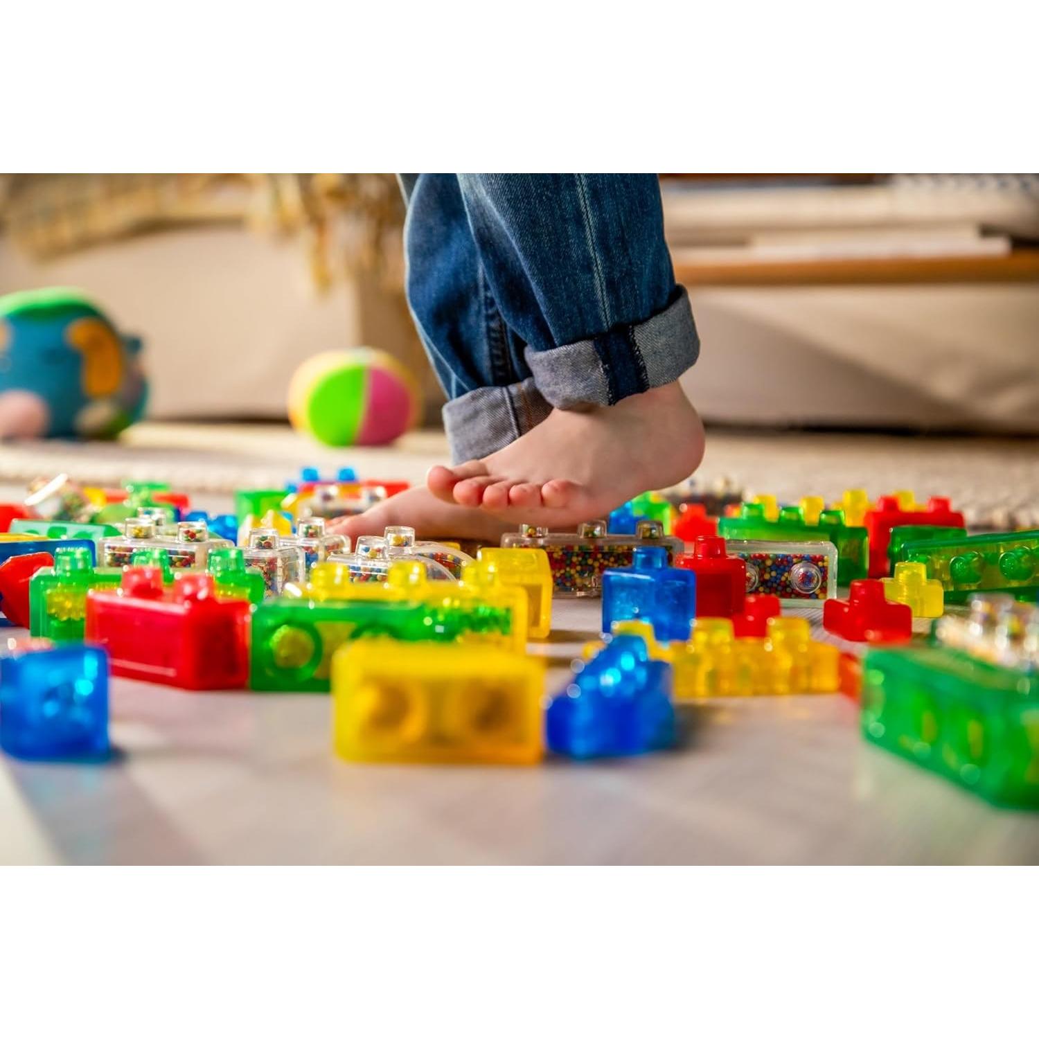 Jelly Blox Stash 'N Stack 2-en-1 Caja de Almacenamiento 30 Bloques