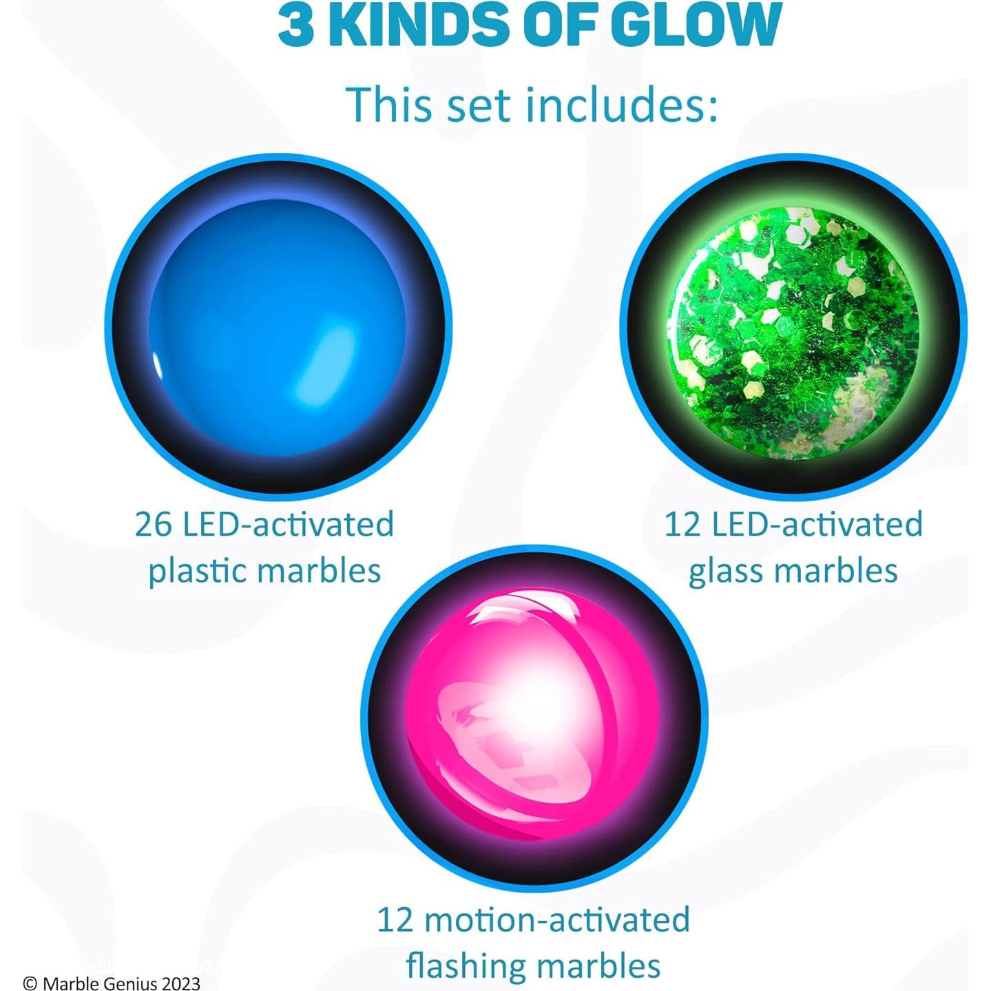 Canicas que Brillan en la Oscuridad Marble Genius - 50 Piezas