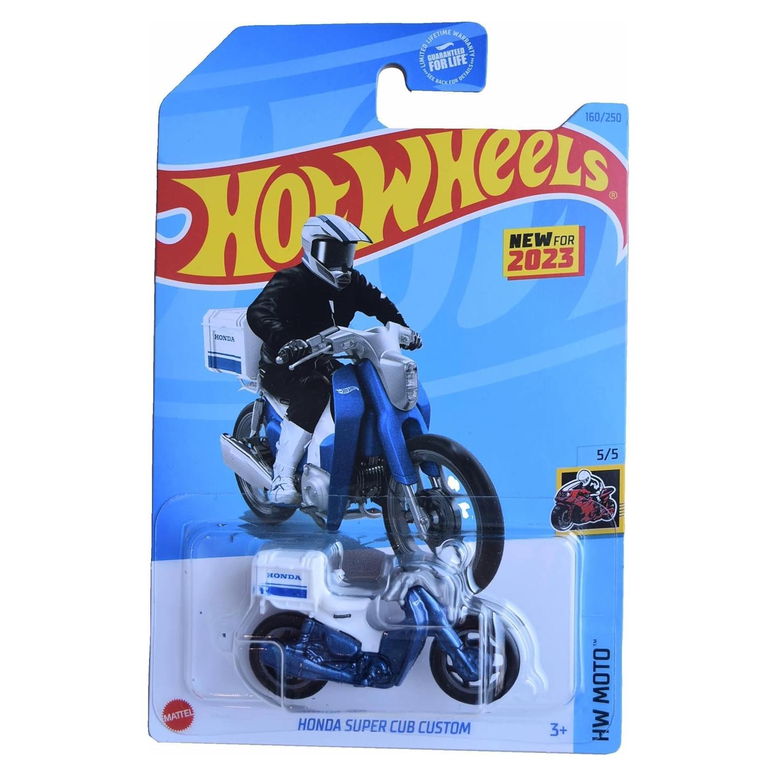Hot Wheels Honda Super Cub Custom 1:64 Blanco/Azul