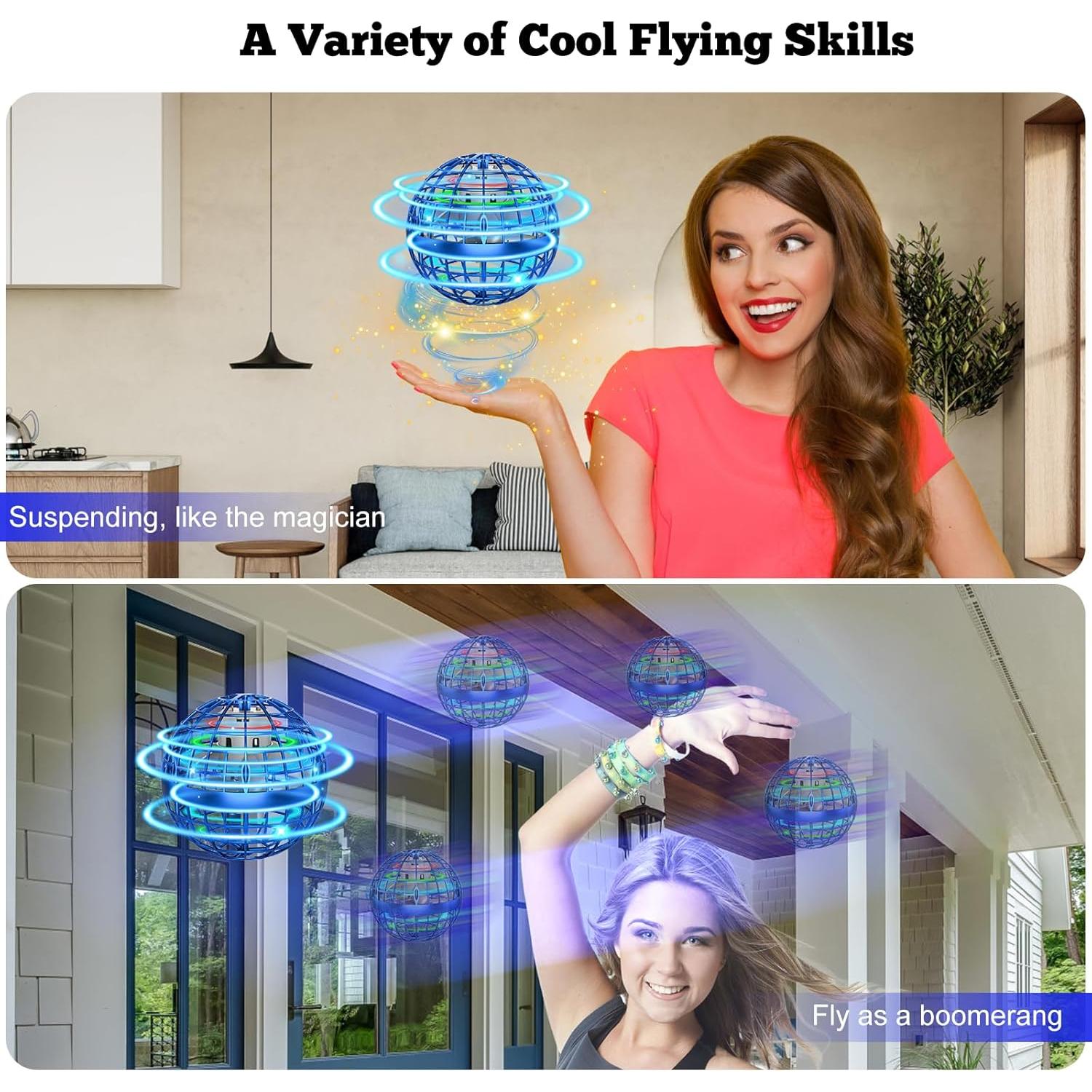 Bola Voladora MLCLL TSM-006 Azul con Luces RGB