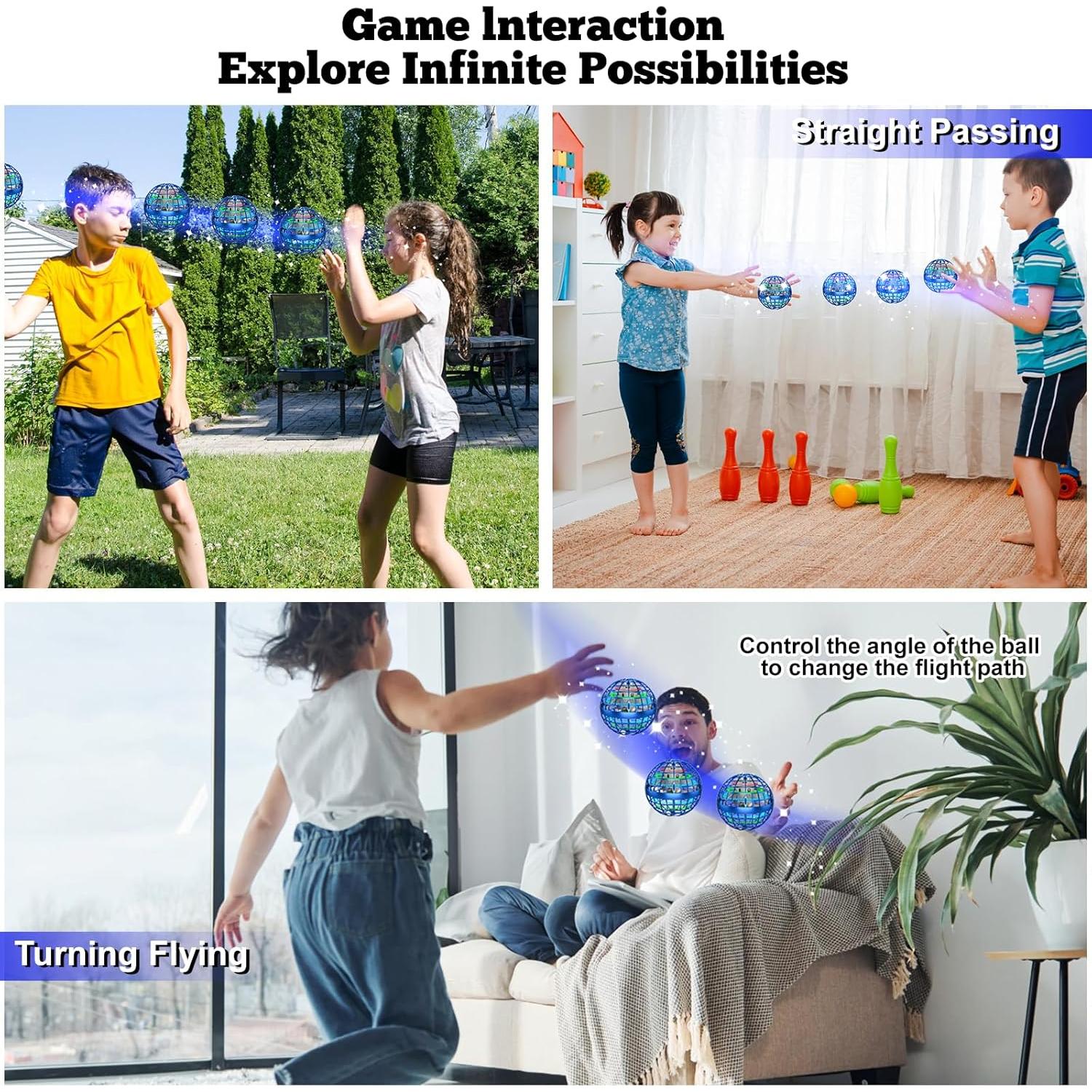 Bola Voladora MLCLL TSM-006 Azul con Luces RGB