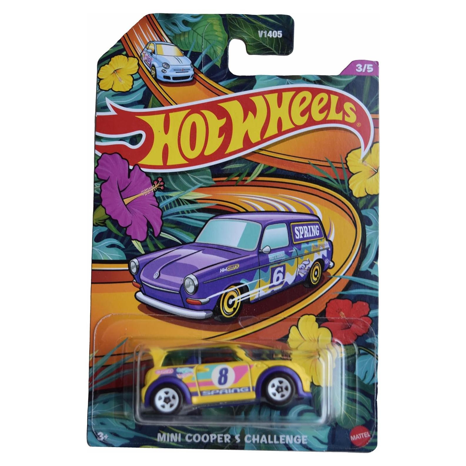 Auto de Juguete Hot Wheels Mini Cooper S Amarillo 1:64