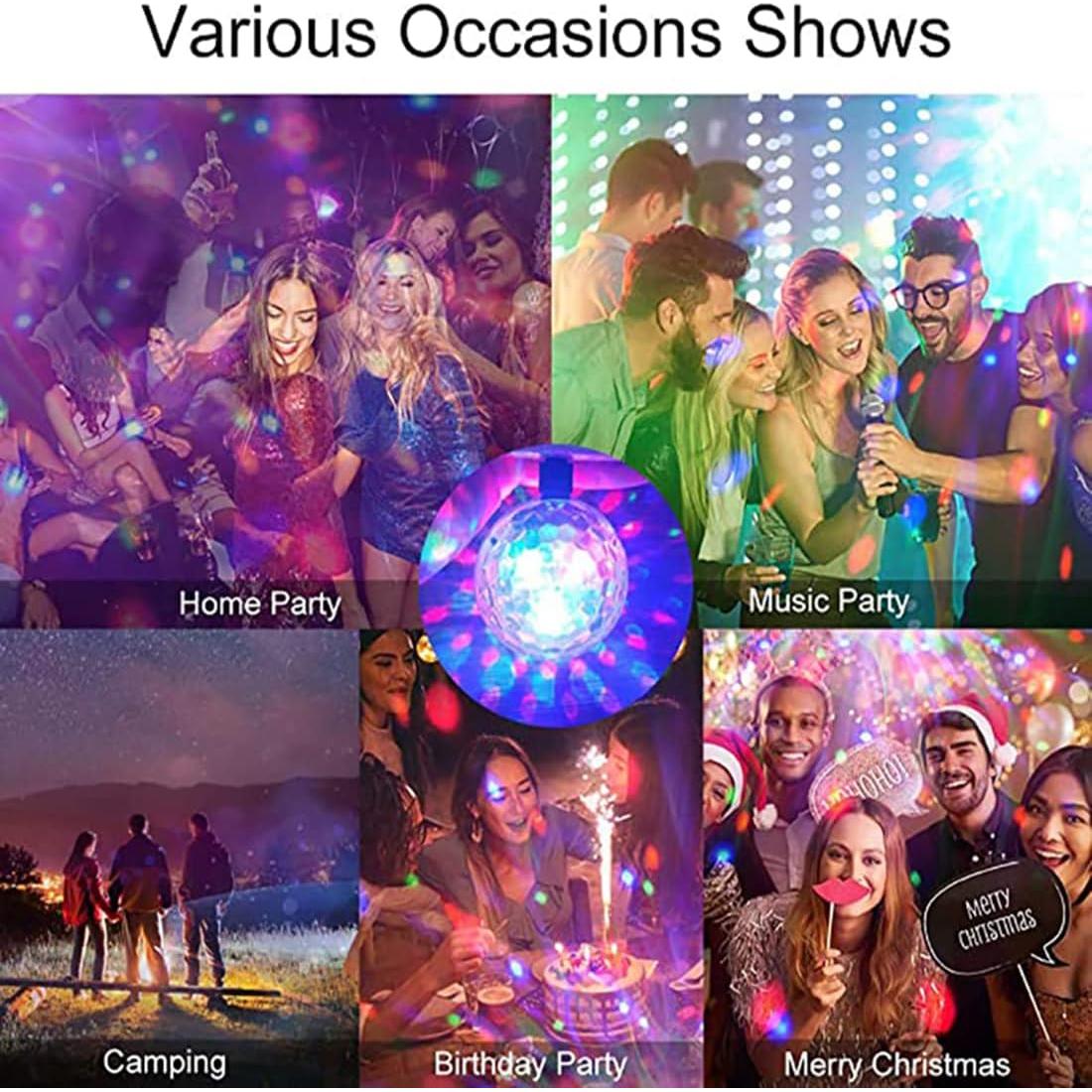 Bombilla LED Disco Rotativa XGHJ E27 Luz Colorida 10W