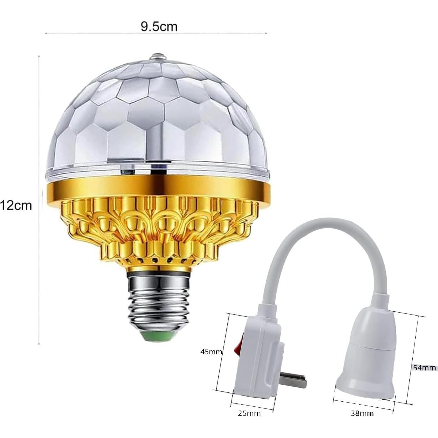 Bombilla LED Disco Rotativa XGHJ E27 Luz Colorida 10W