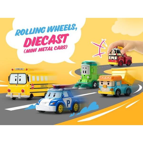 Juguete Robocar Poli Autobús Escolar Metal Fundido 7.1cm