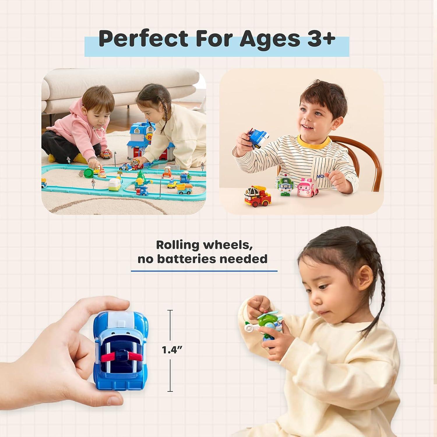 Juguete Robocar Poli Autobús Escolar Metal Fundido 7.1cm