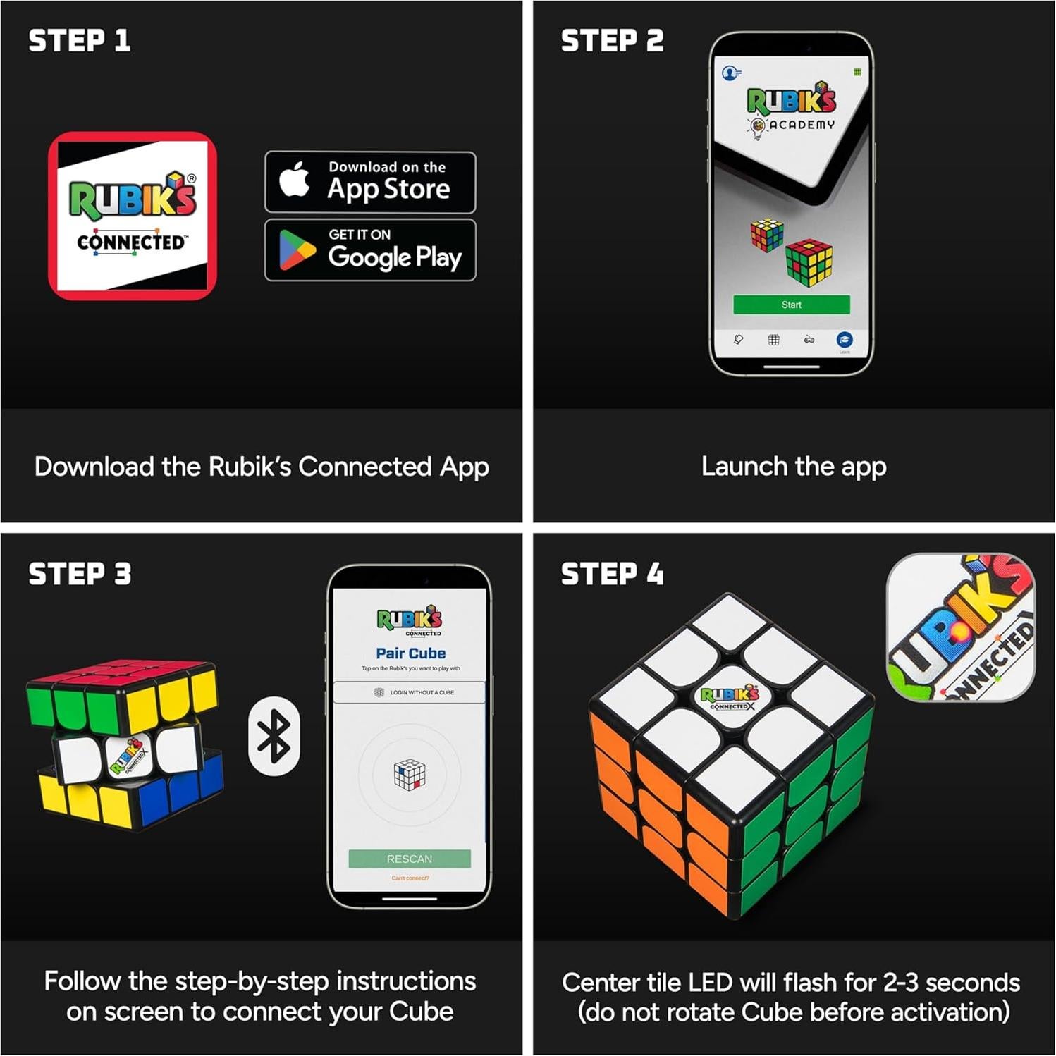 Cubo Rubik's ConnectedX Bluetooth 3x3 - Juguete de Estrés