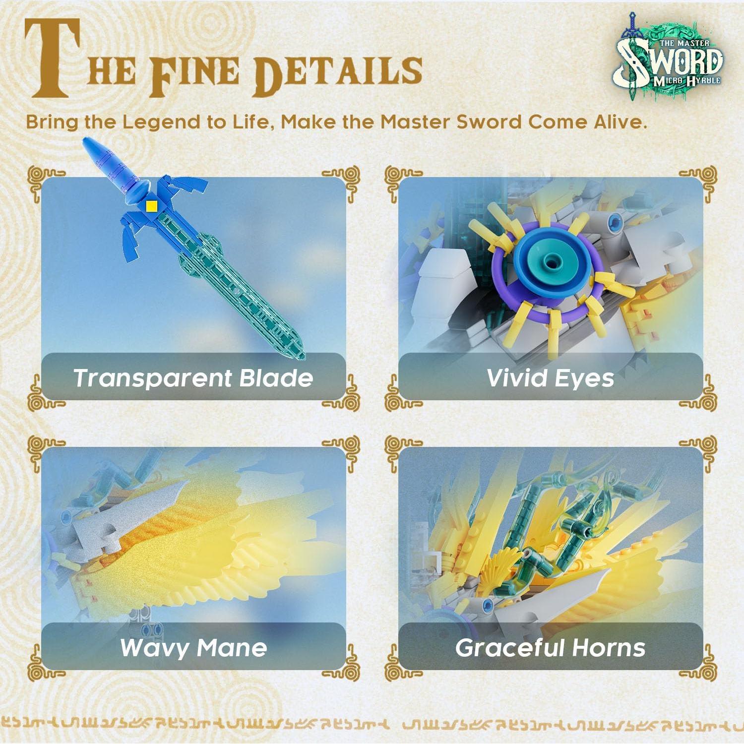 Juego de Construcción Espada Maestra MOC TOTK 702 Piezas