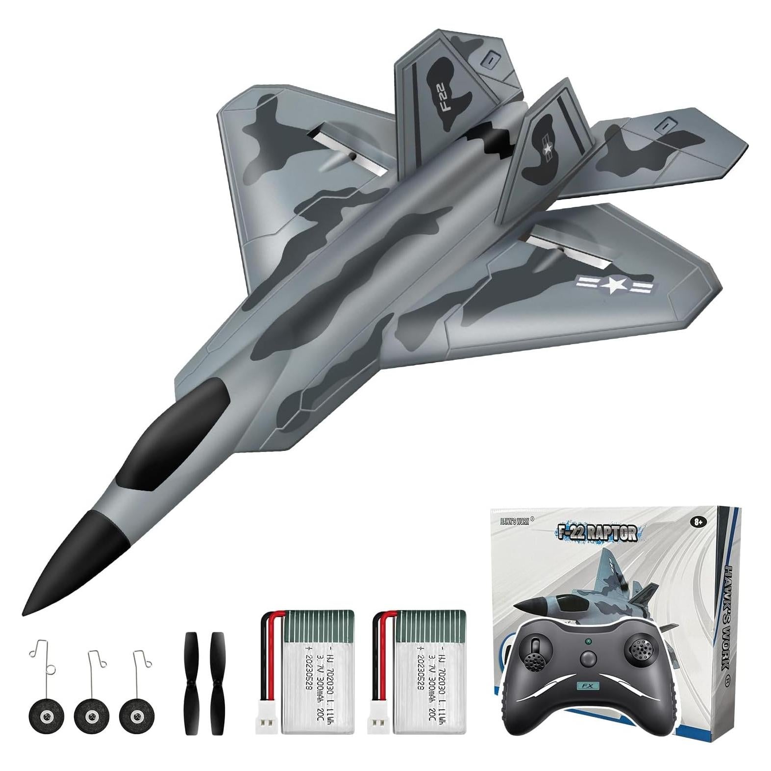 Avián RC HAWK'S WORK F-22 Control Remoto 2.4GHz 451g