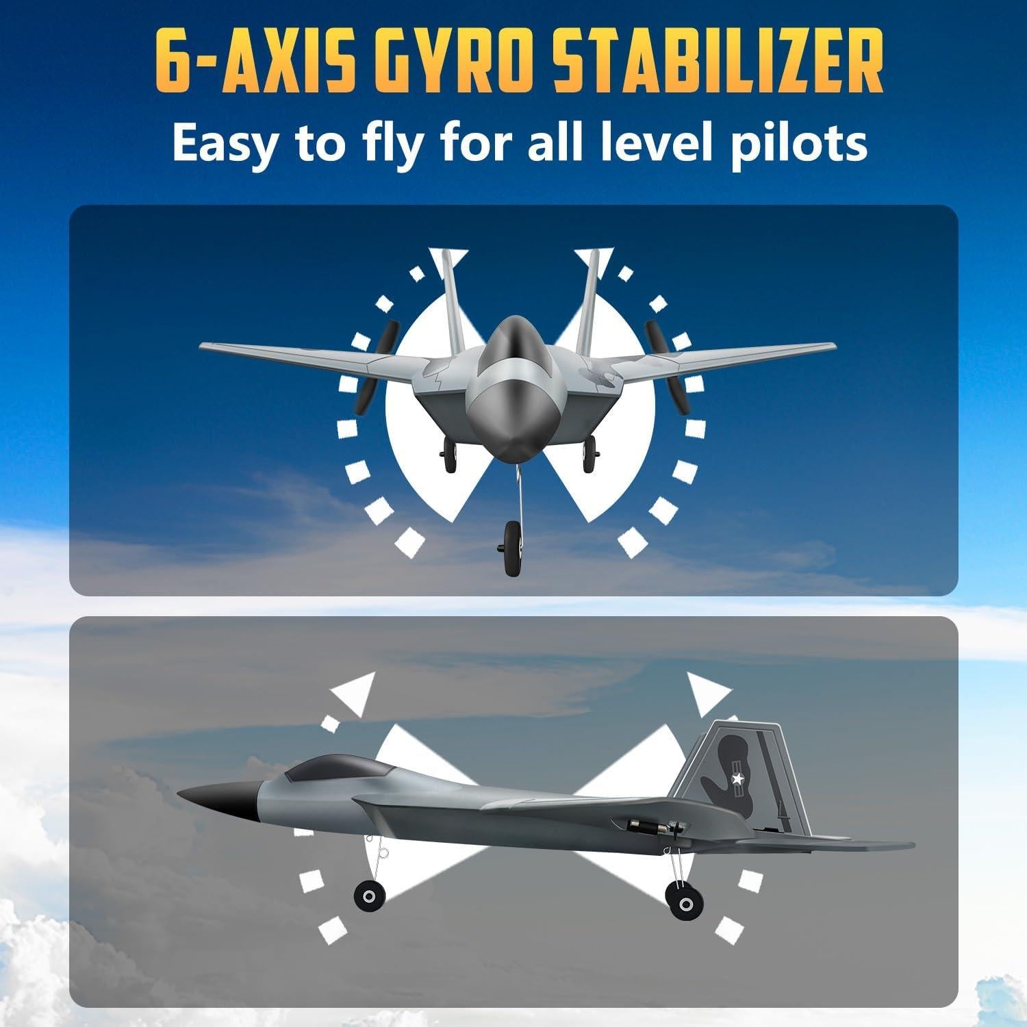 Avián RC HAWK'S WORK F-22 Control Remoto 2.4GHz 451g