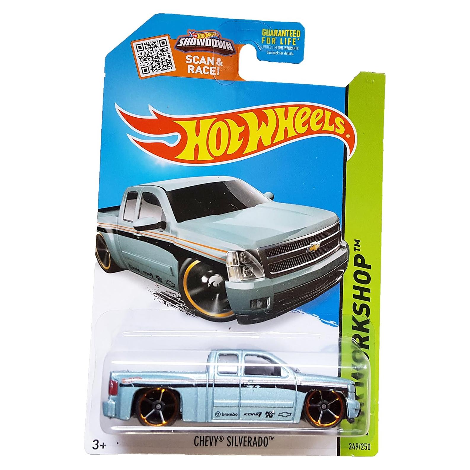 Hot Wheels Chevy Silverado 2015 Azul Claro 1:64 Mattel