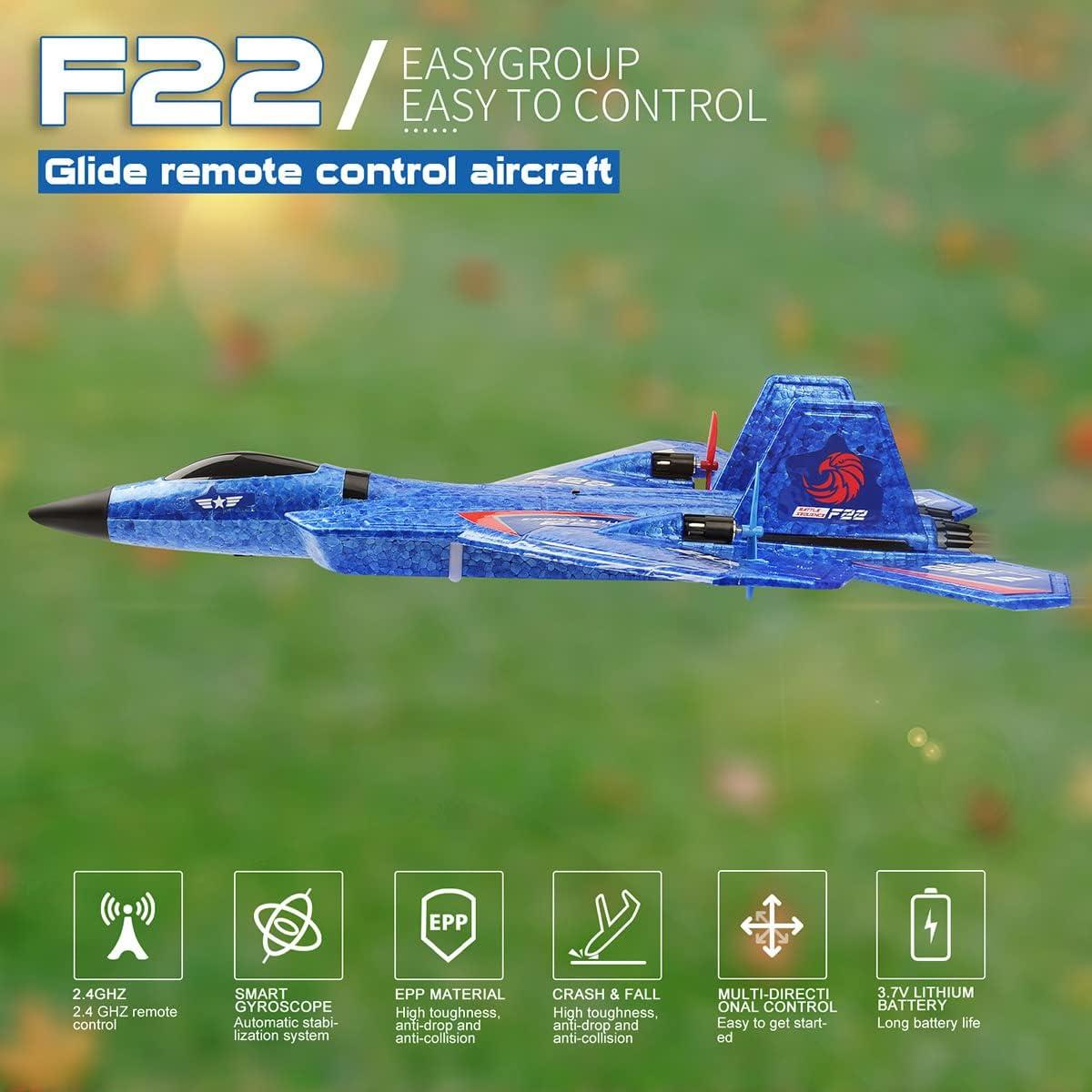Avión RC RoofWorld F-22 Raptor Listo para Volar 0.45kg
