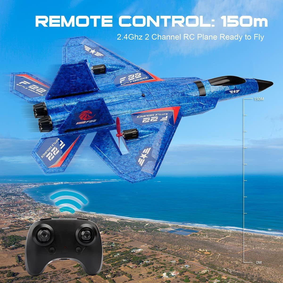 Avión RC RoofWorld F-22 Raptor Listo para Volar 0.45kg