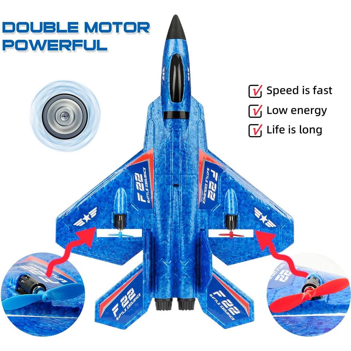 Avión RC RoofWorld F-22 Raptor Listo para Volar 0.45kg