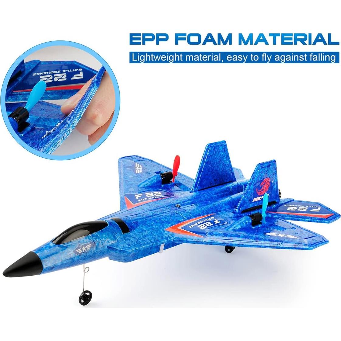 Avión RC RoofWorld F-22 Raptor Listo para Volar 0.45kg