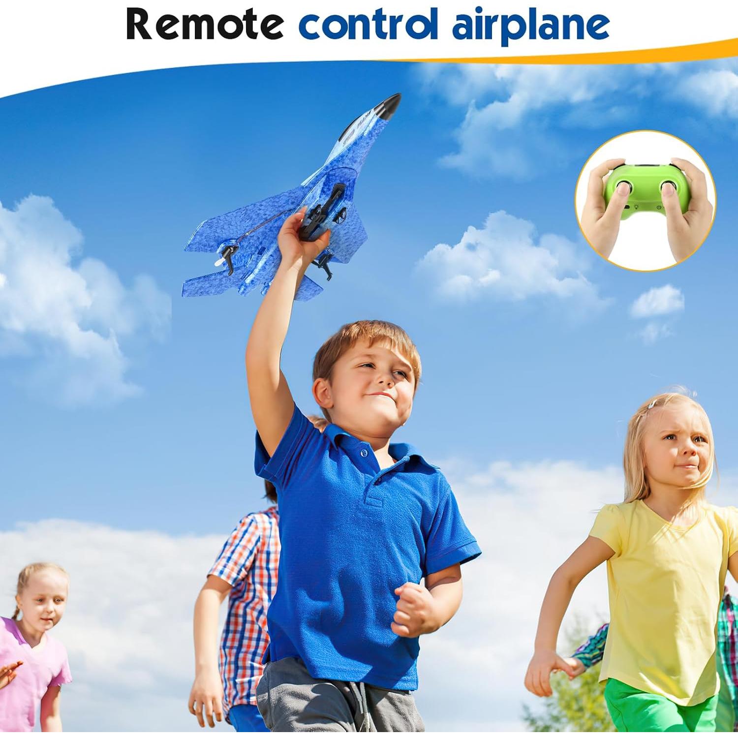 Avión RC Kunming F22 Control Remoto 2CH con Luces