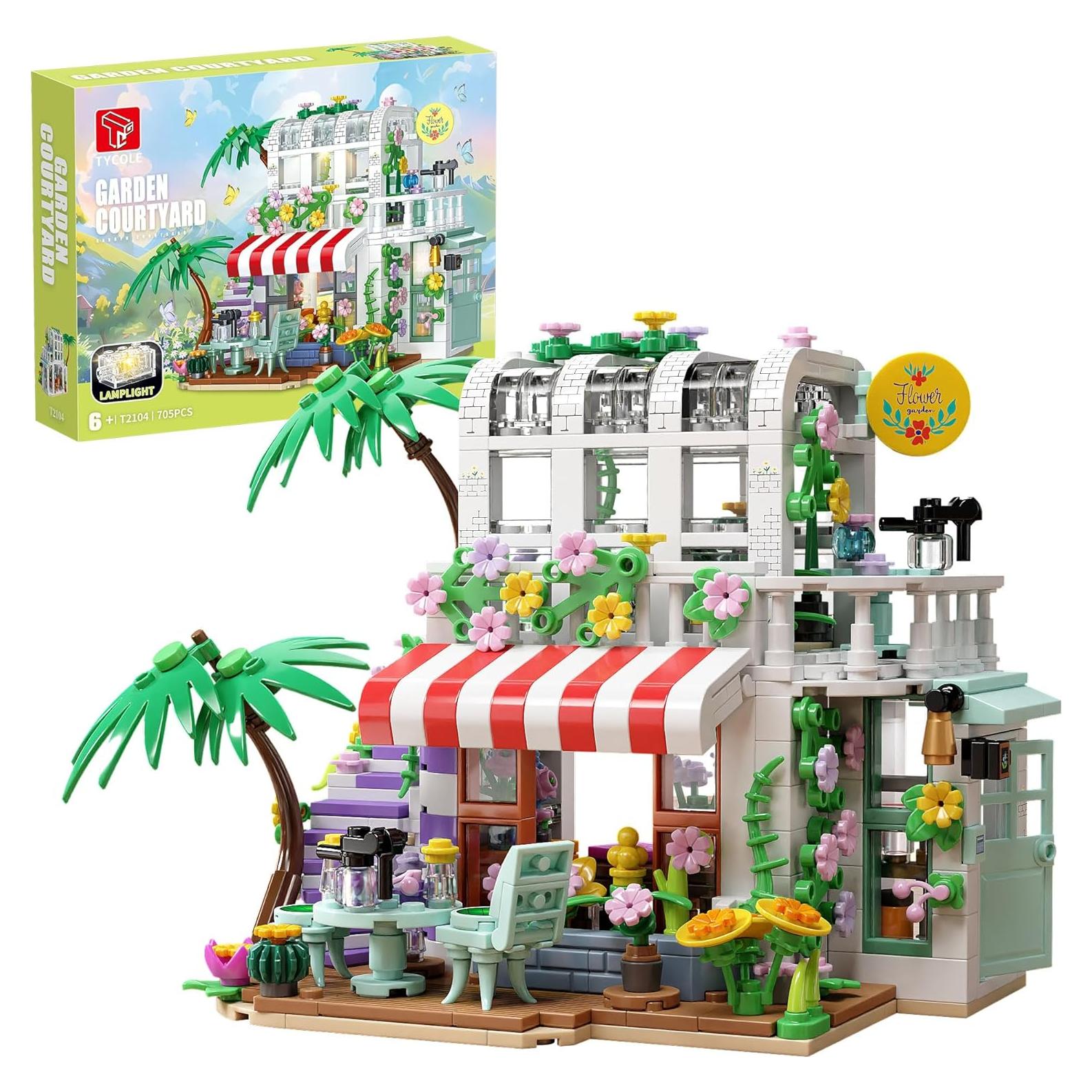 Juego de Construcción Casa de Flores TYCOLE 705 Piezas con Luces