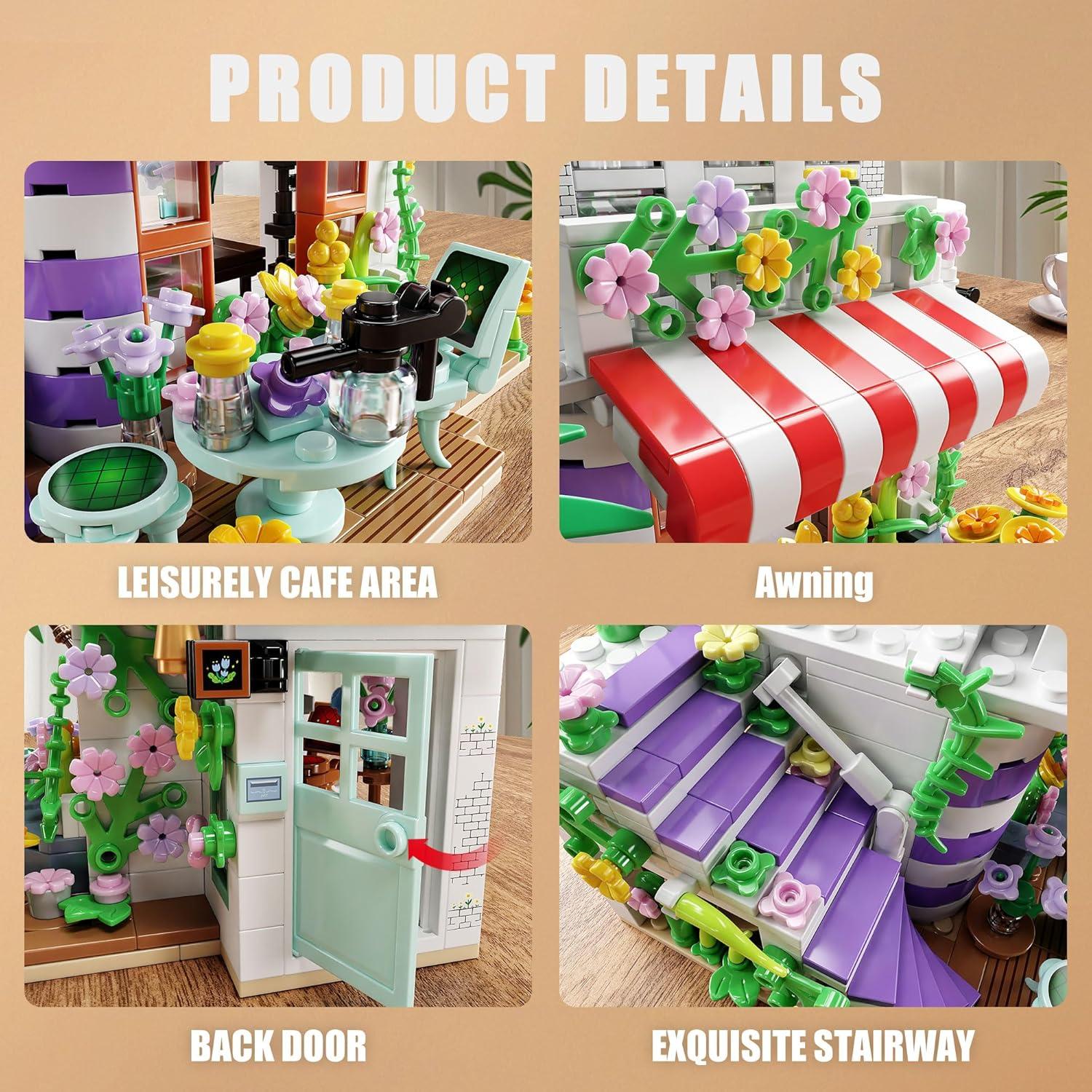 Juego de Construcción Casa de Flores TYCOLE 705 Piezas con Luces