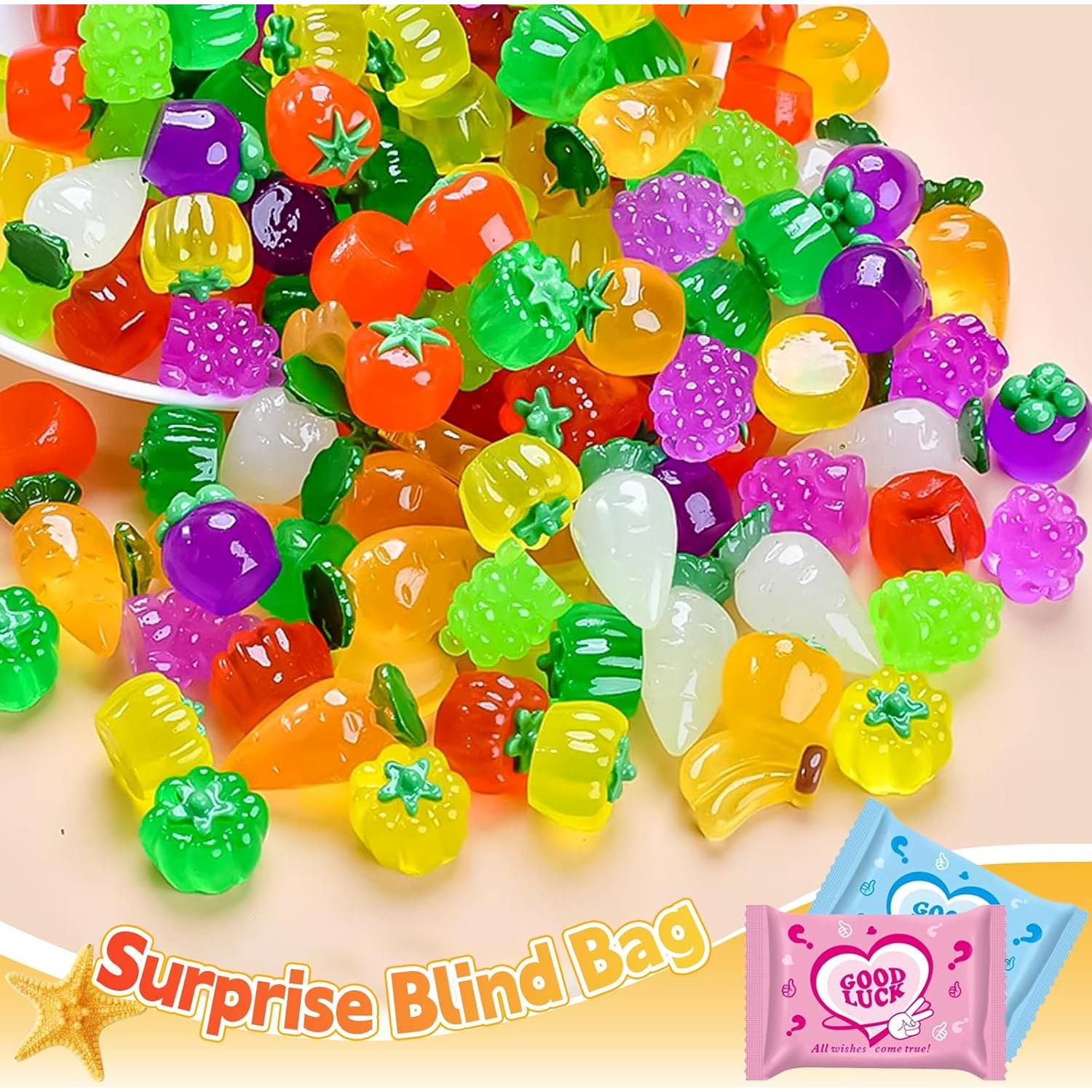 50 Mini Figuras de Frutas Brillantes en la Oscuridad - CIYOJA