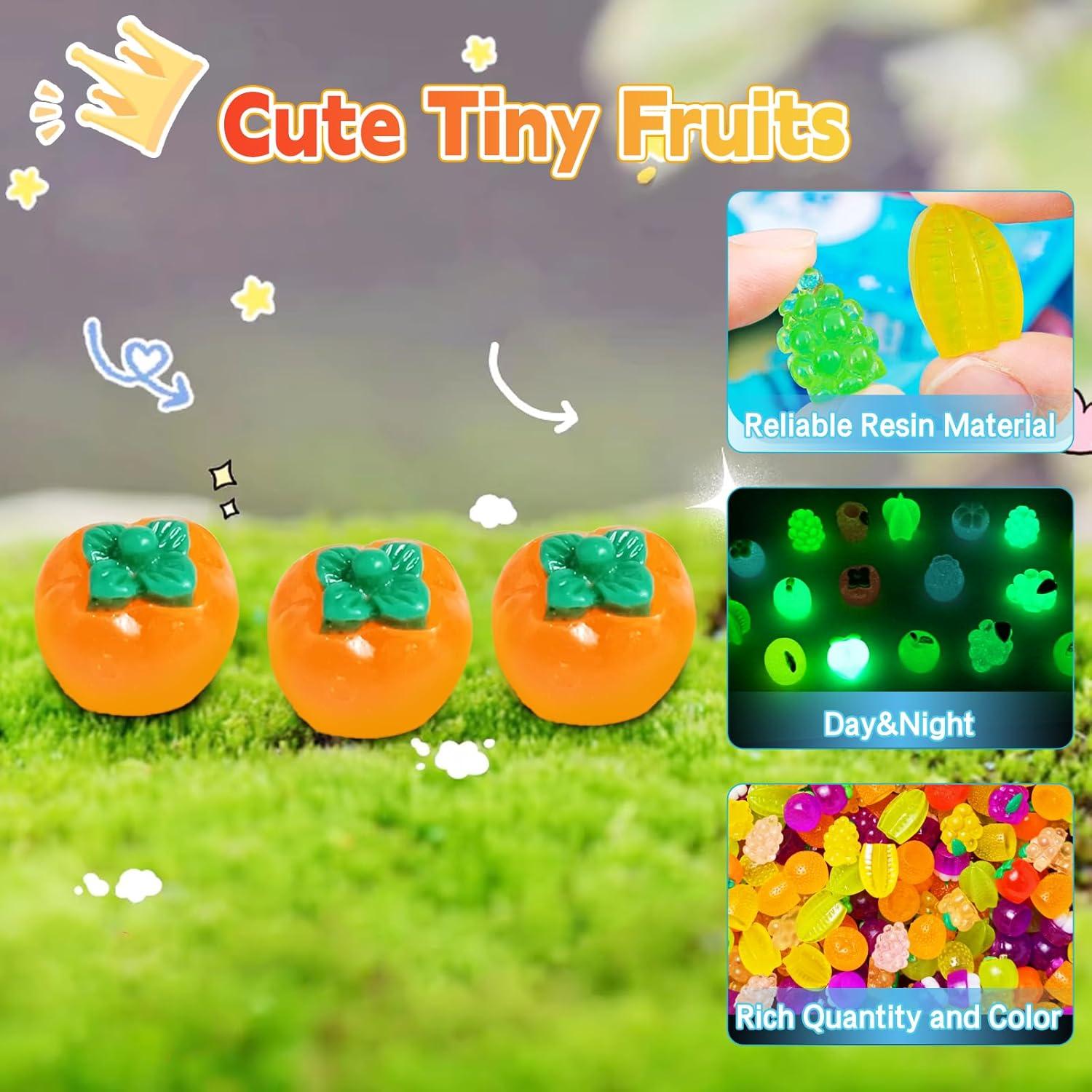 50 Mini Figuras de Frutas Brillantes en la Oscuridad - CIYOJA