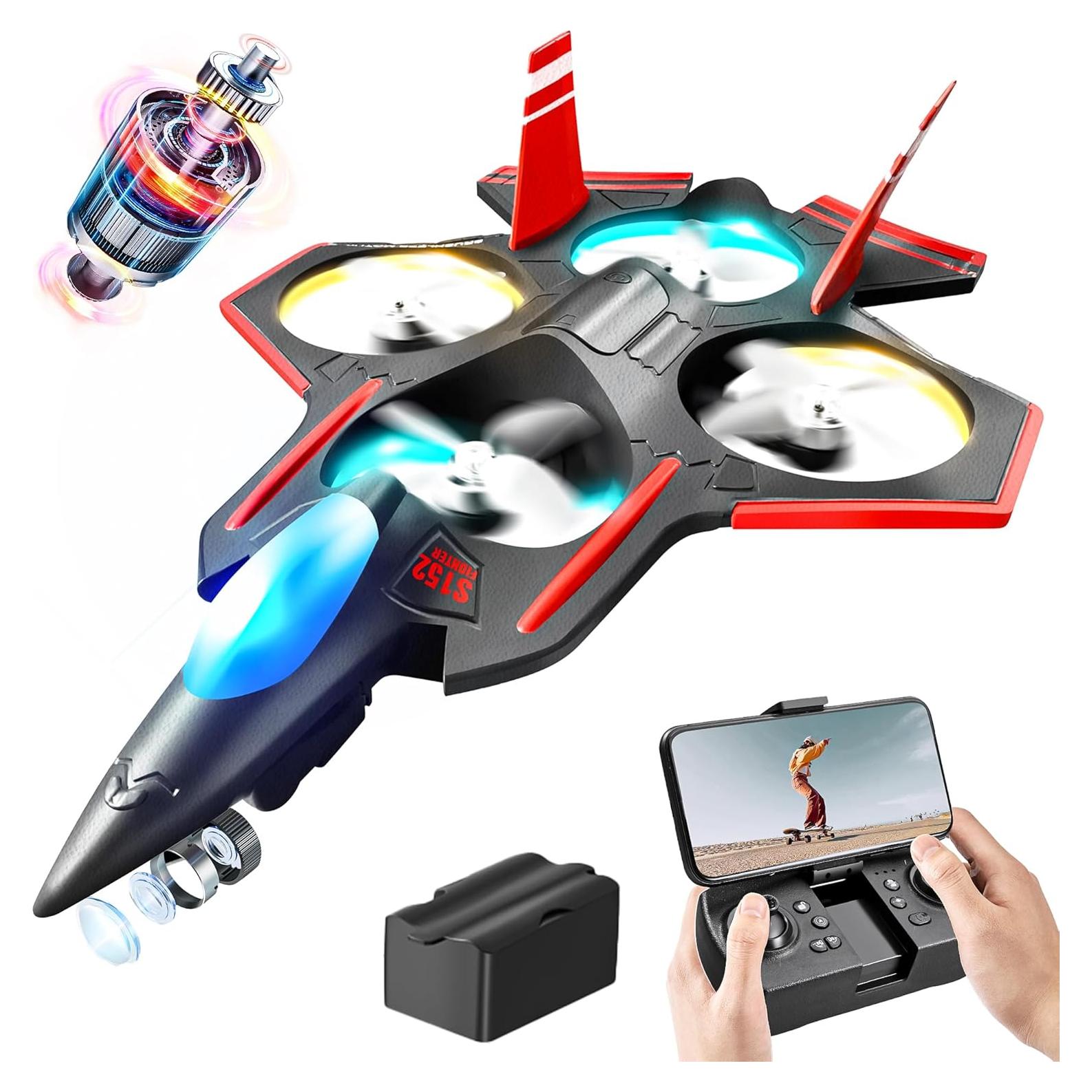 Avión RC BEZGAR S152 con Cámara y Luces LED