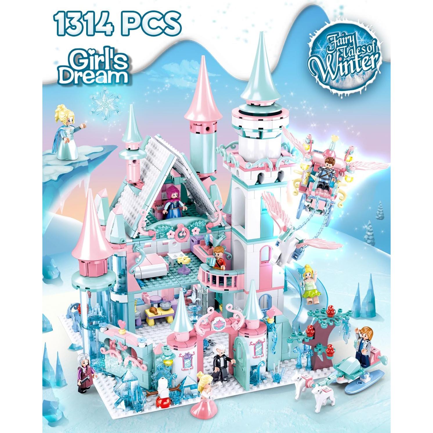 Conjunto de Construcción Castillo Congelado Sluban 1314 Piezas