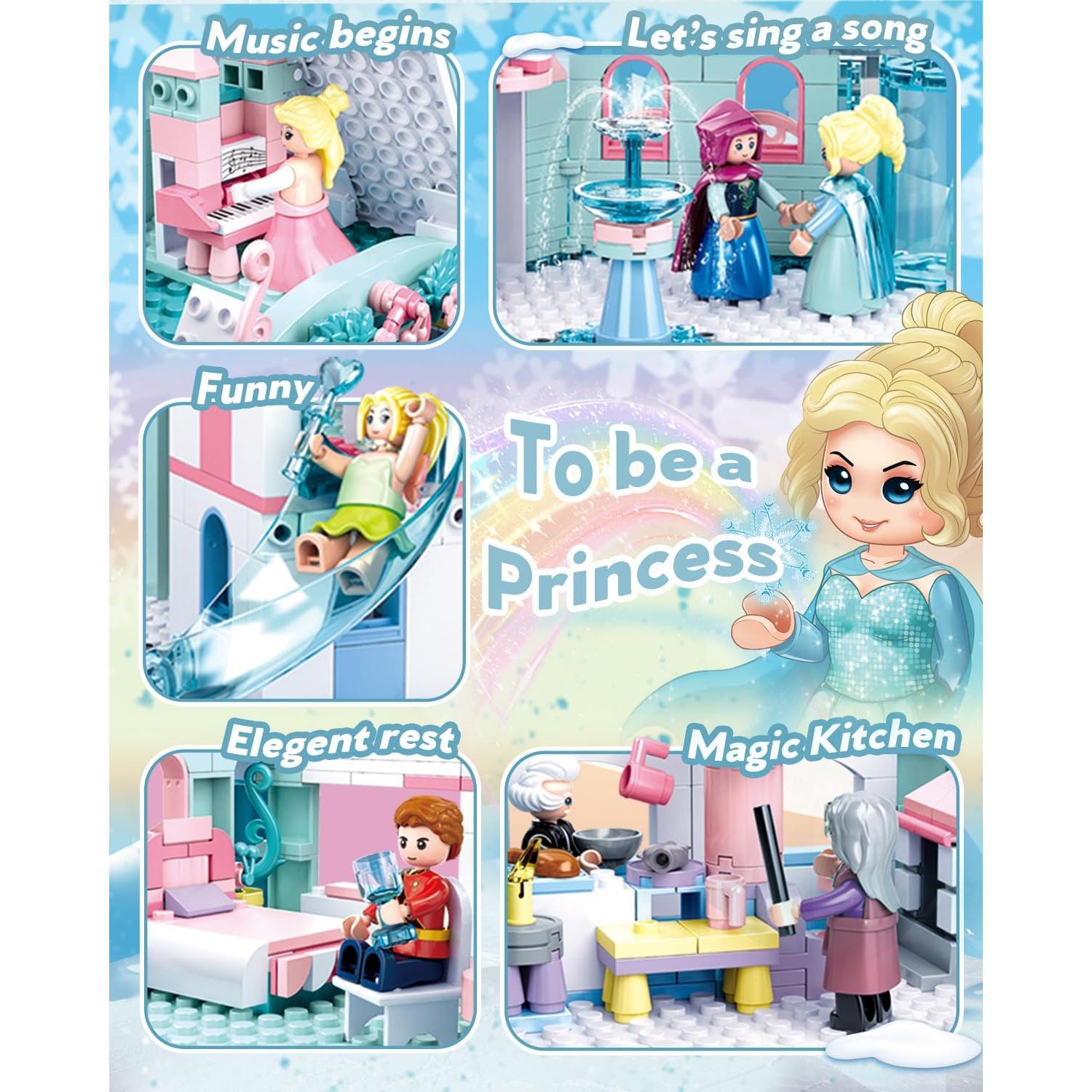 Conjunto de Construcción Castillo Congelado Sluban 1314 Piezas